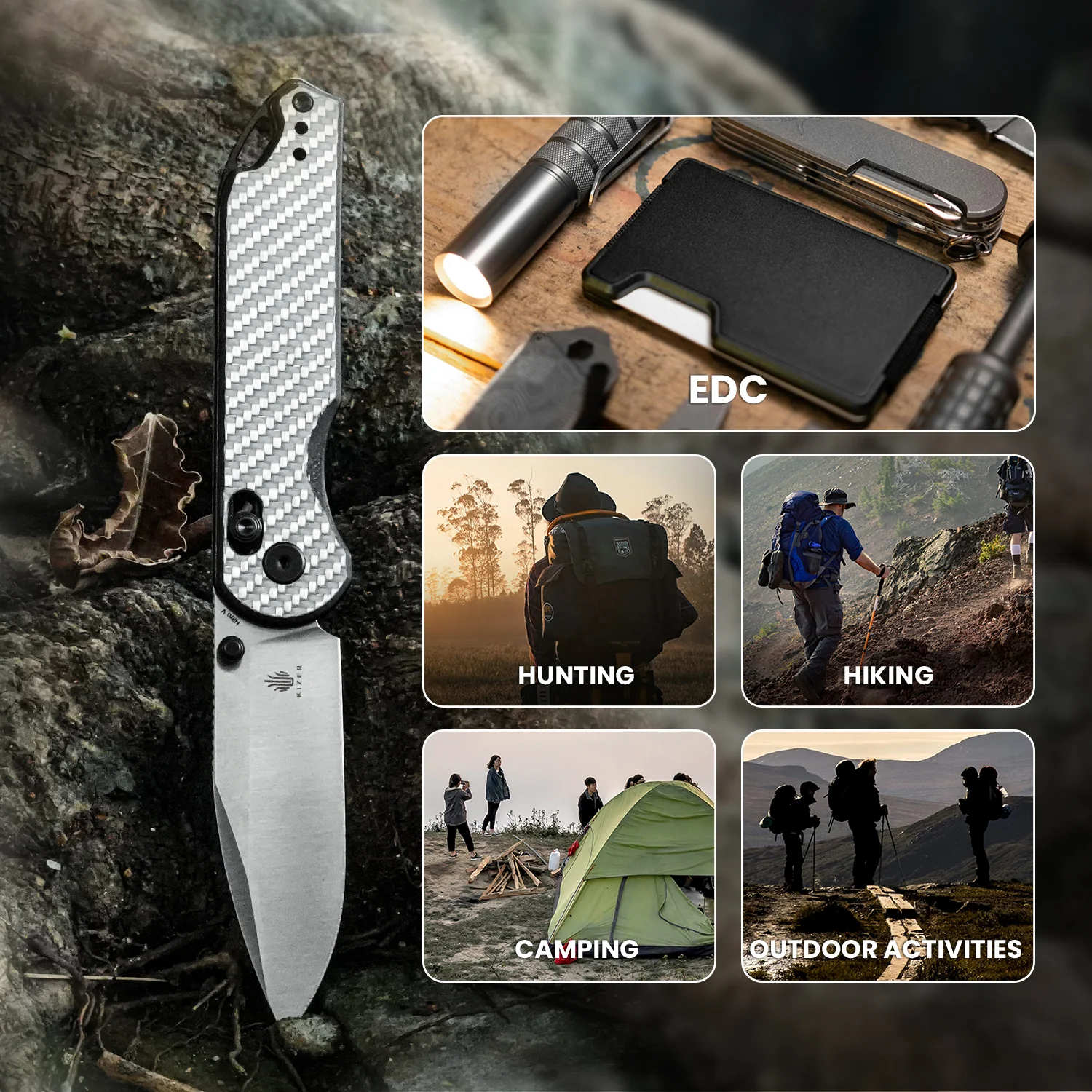 Assassin | Nitro-V | G10 Carbon Fiber | KizerV™ 3549A3 - Image 14