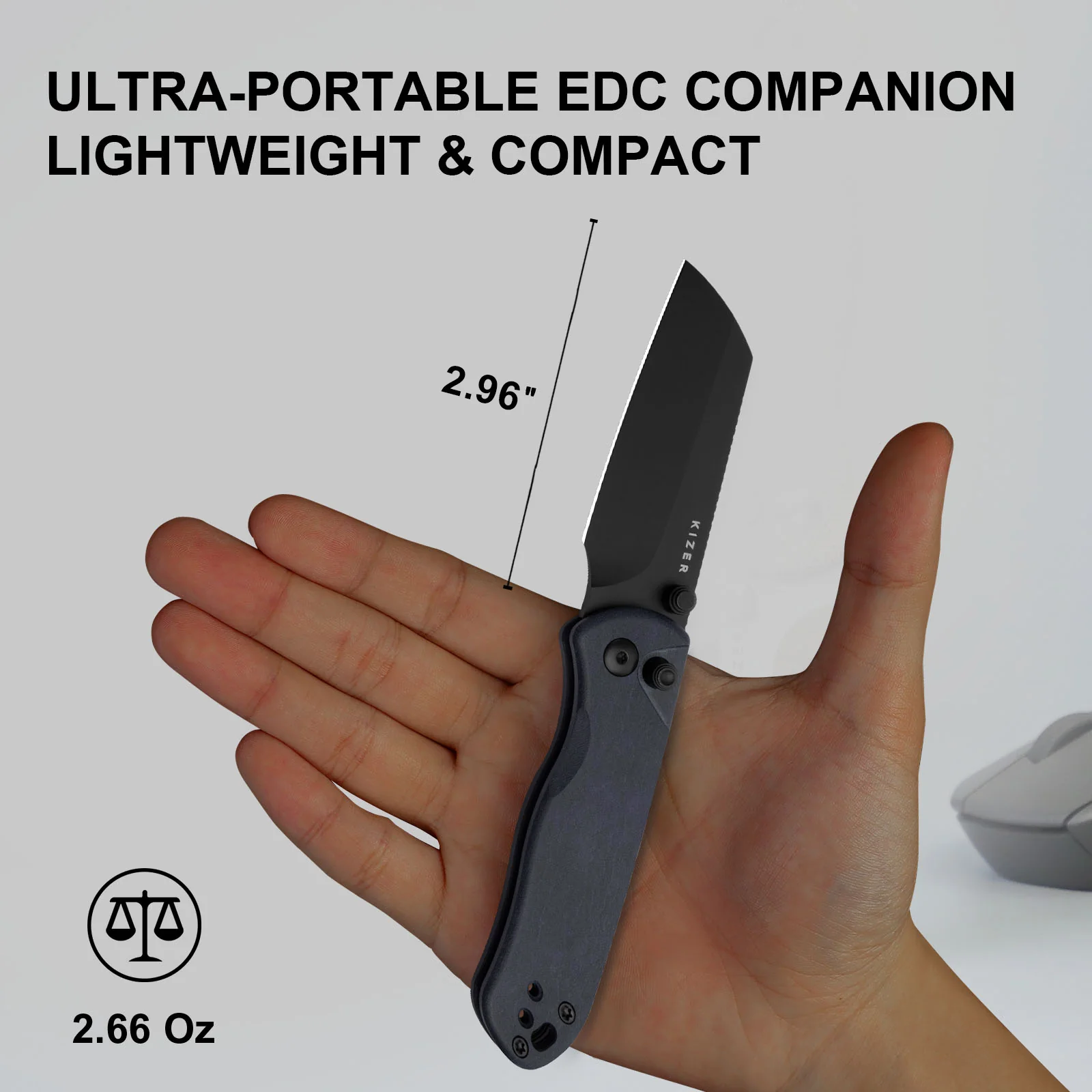 Drop Bear® 2 | Kizer Button Liner Lock™ | Nitro-V | Richlite | Matte DLC Coating | KizerV™ 3619.2CS1 - Image 10