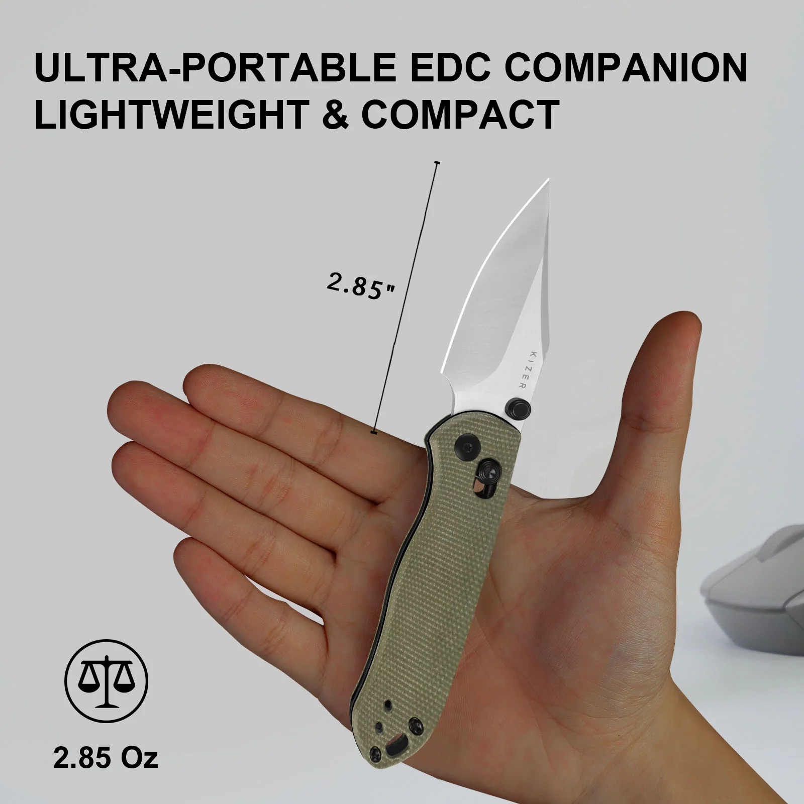Drop Bear® 2 | Kizer Clutch Lock™ | Nitro-V | Micarta | KizerV™ 3619.2KC1 - Image 11