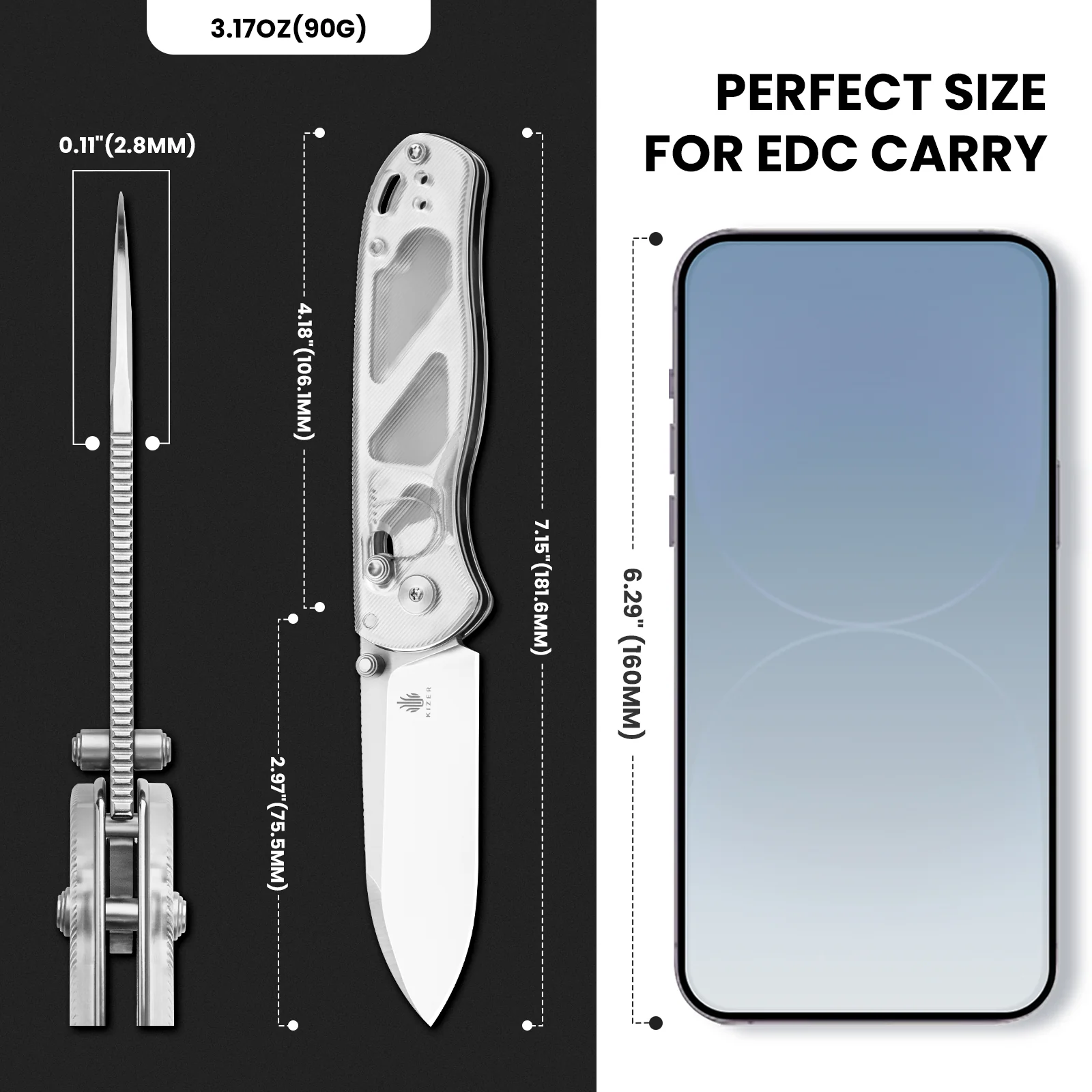 Drop Bear® | Kizer Clutch Lock™ | Nitro-V | Acrylic Handle | KizerV™ 3619A1 - Image 12