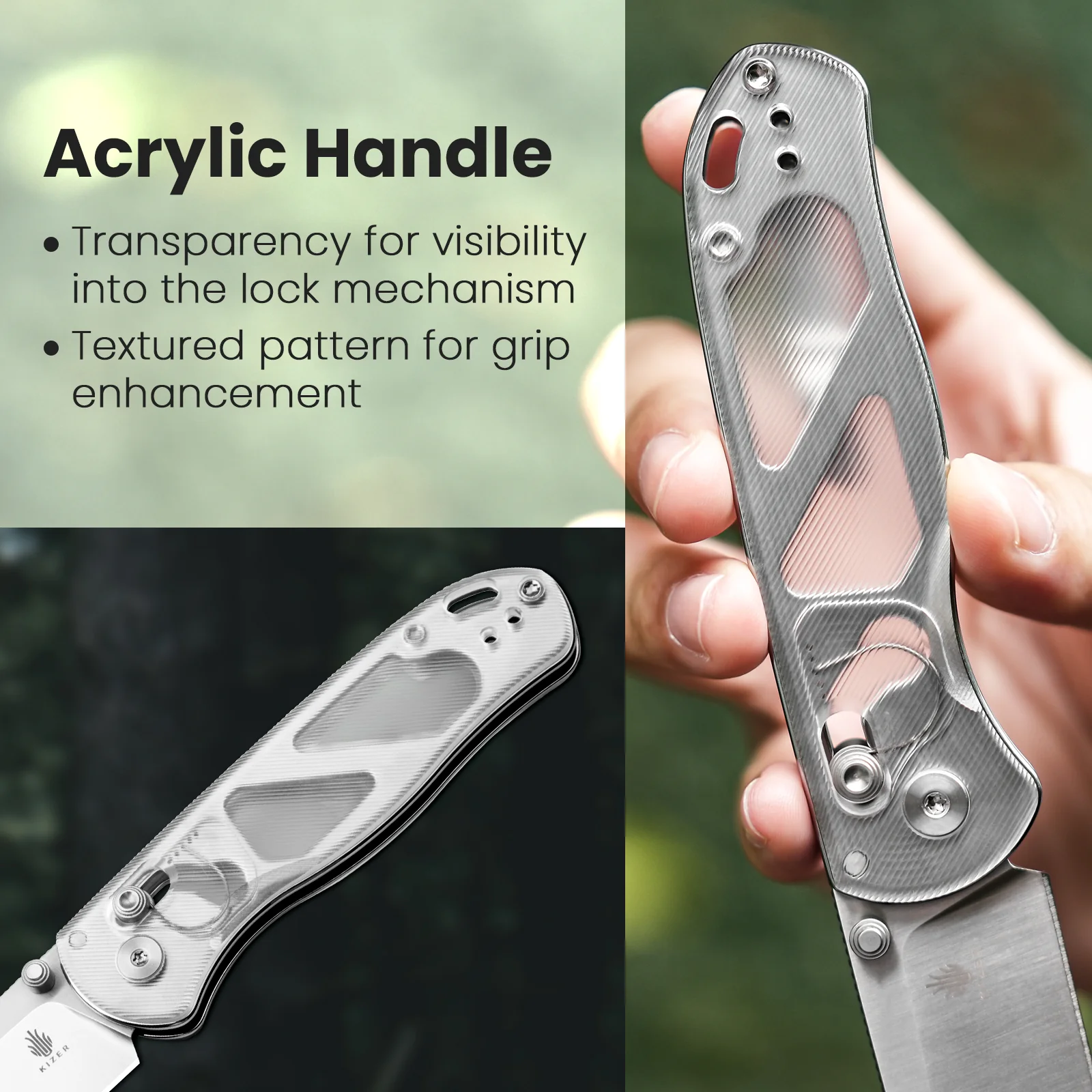 Drop Bear® | Kizer Clutch Lock™ | Nitro-V | Acrylic Handle | KizerV™ 3619A1 - Image 8