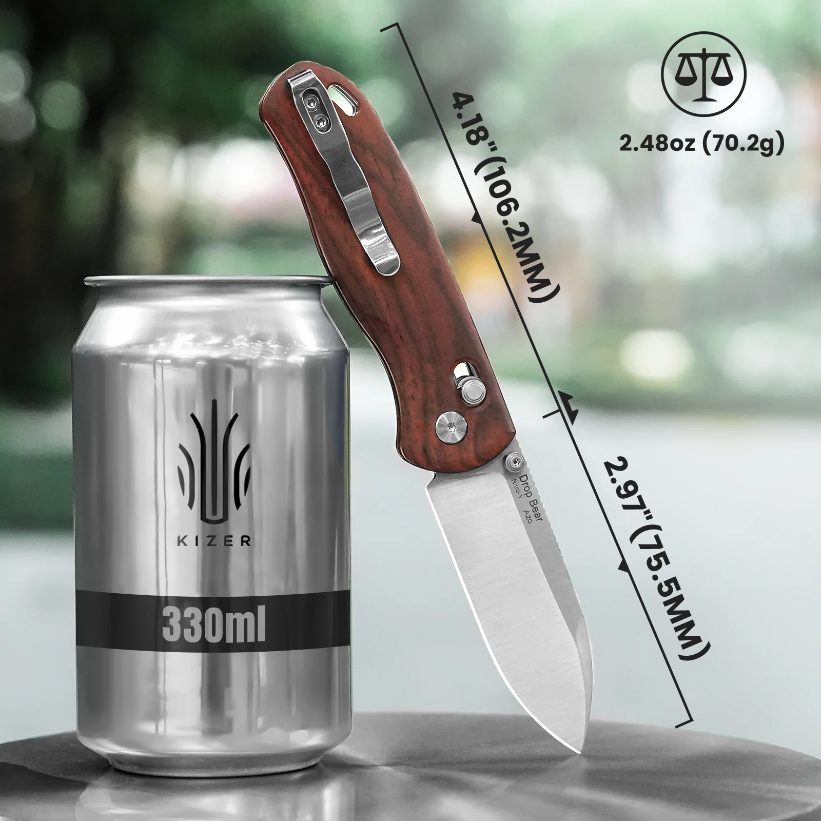 Drop Bear® | Kizer Clutch Lock™ | Nitro-V | Wood | KizerV™ 3619A6 - Image 14