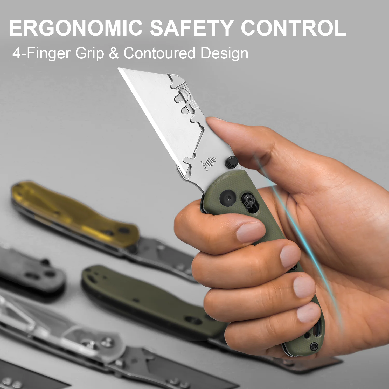 Drop Bear® Utility | Kizer Clutch Lock™ | Uti BEAR 2 | SK5 & 50Cr15MoV | G10 | KizerV™ 3619JA6 - Image 10