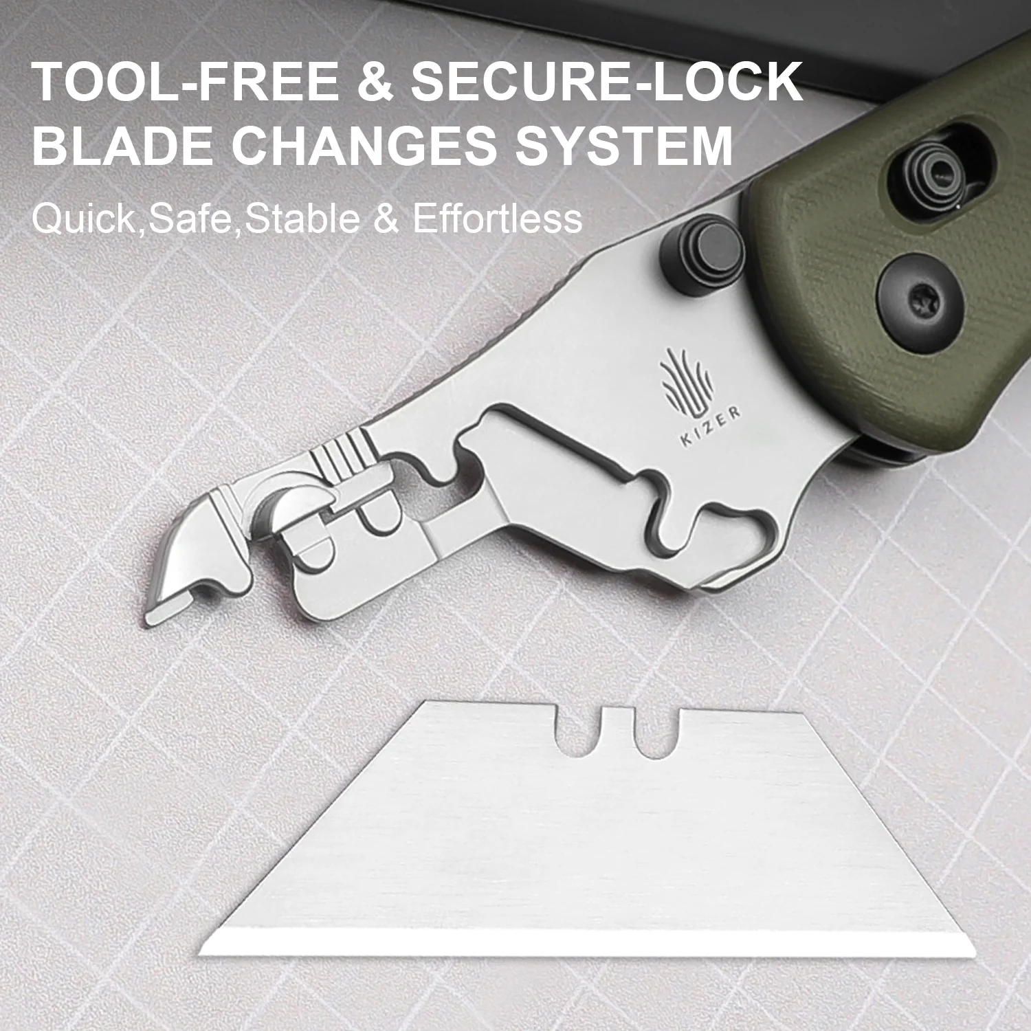 Drop Bear® Utility | Kizer Clutch Lock™ | Uti BEAR 2 | SK5 & 50Cr15MoV | G10 | KizerV™ 3619JA6 - Image 8