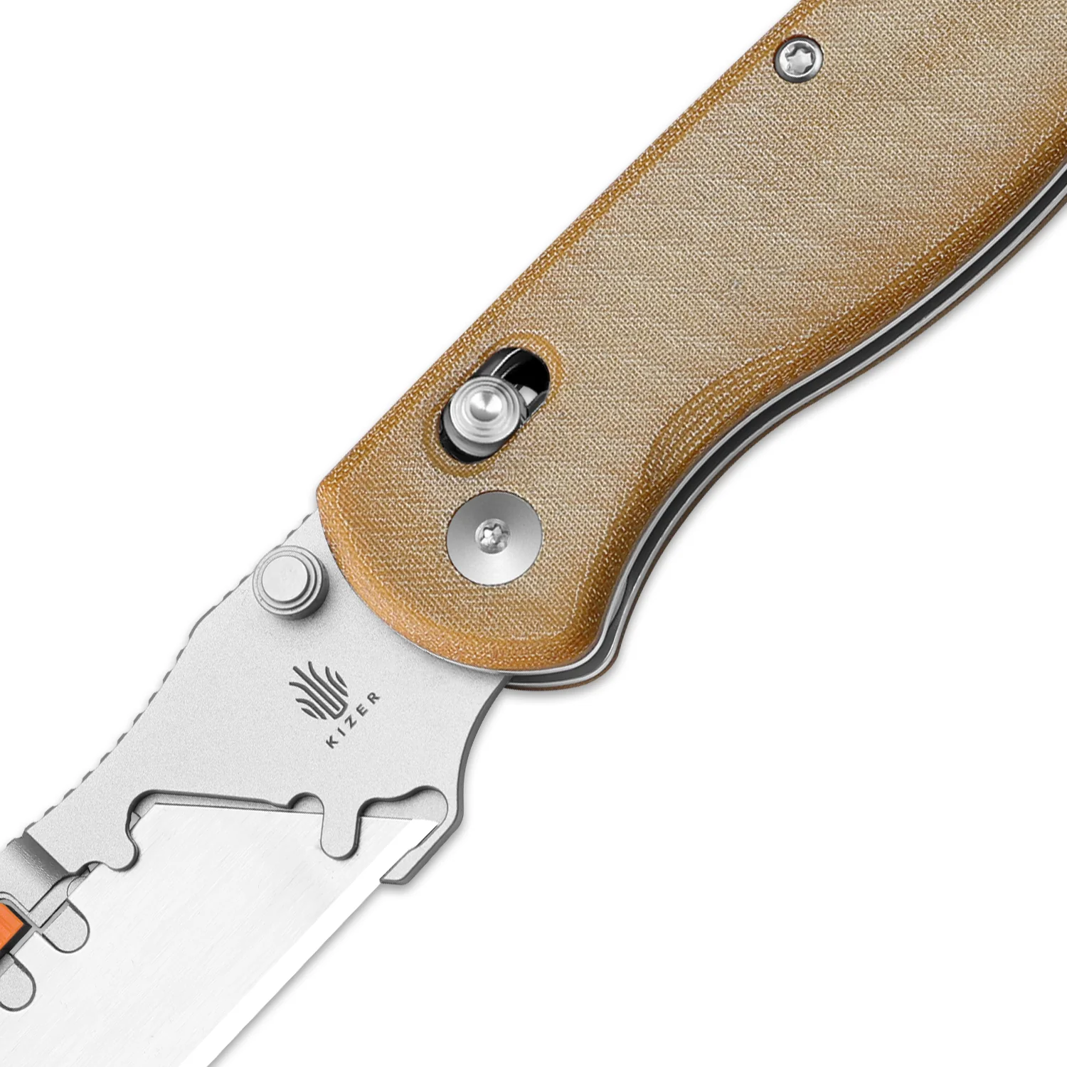 Drop Bear® Utility | Kizer Clutch Lock™ | Uti BEAR 2 | SK5 & 50Cr15MoV | Micarta | KizerV™ 3619JA7 - Image 6