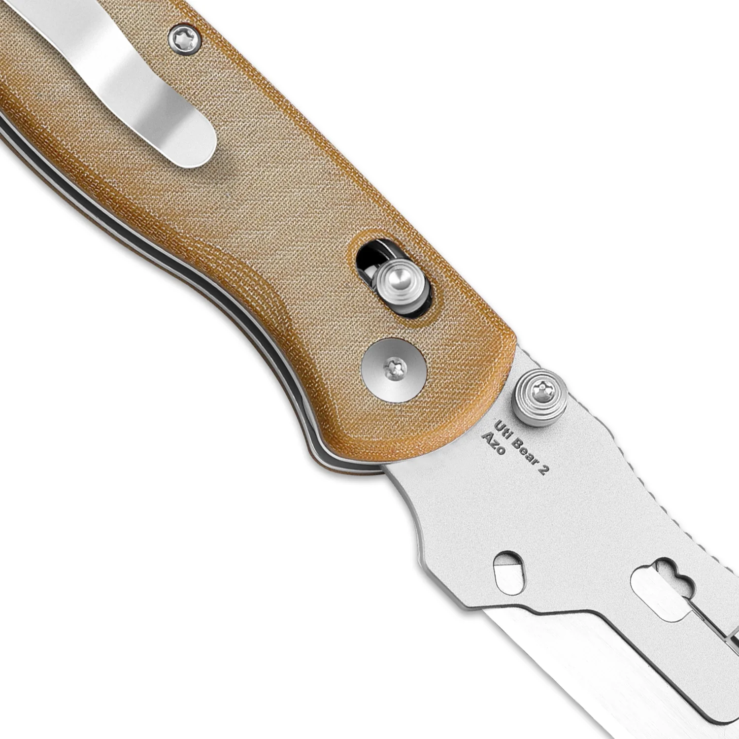 Drop Bear® Utility | Kizer Clutch Lock™ | Uti BEAR 2 | SK5 & 50Cr15MoV | Micarta | KizerV™ 3619JA7 - Image 7