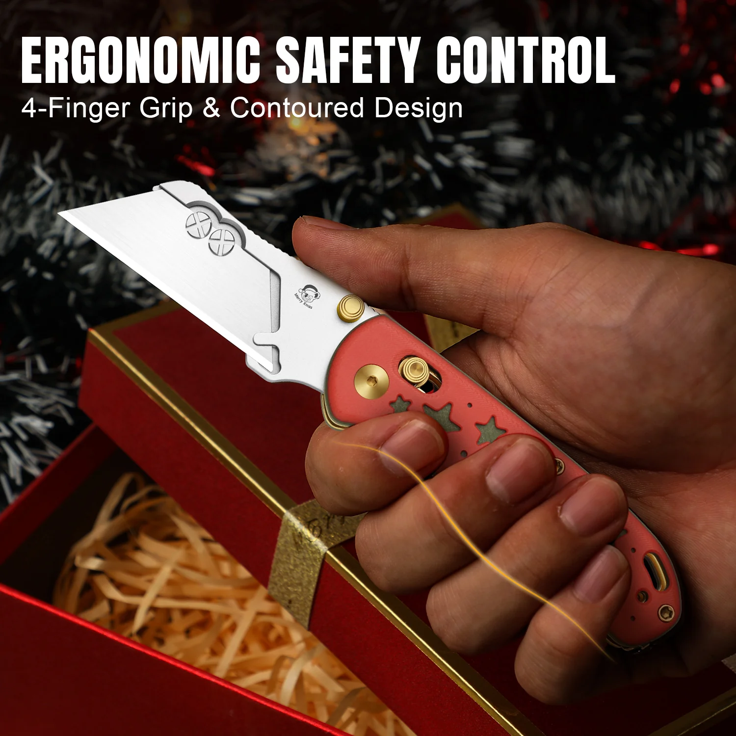 Christmas |Uti BEAR 1 | 5CR15MOV | G10 | Dropbear® Utility Knives | V3619JMC1 | Limited - Image 10