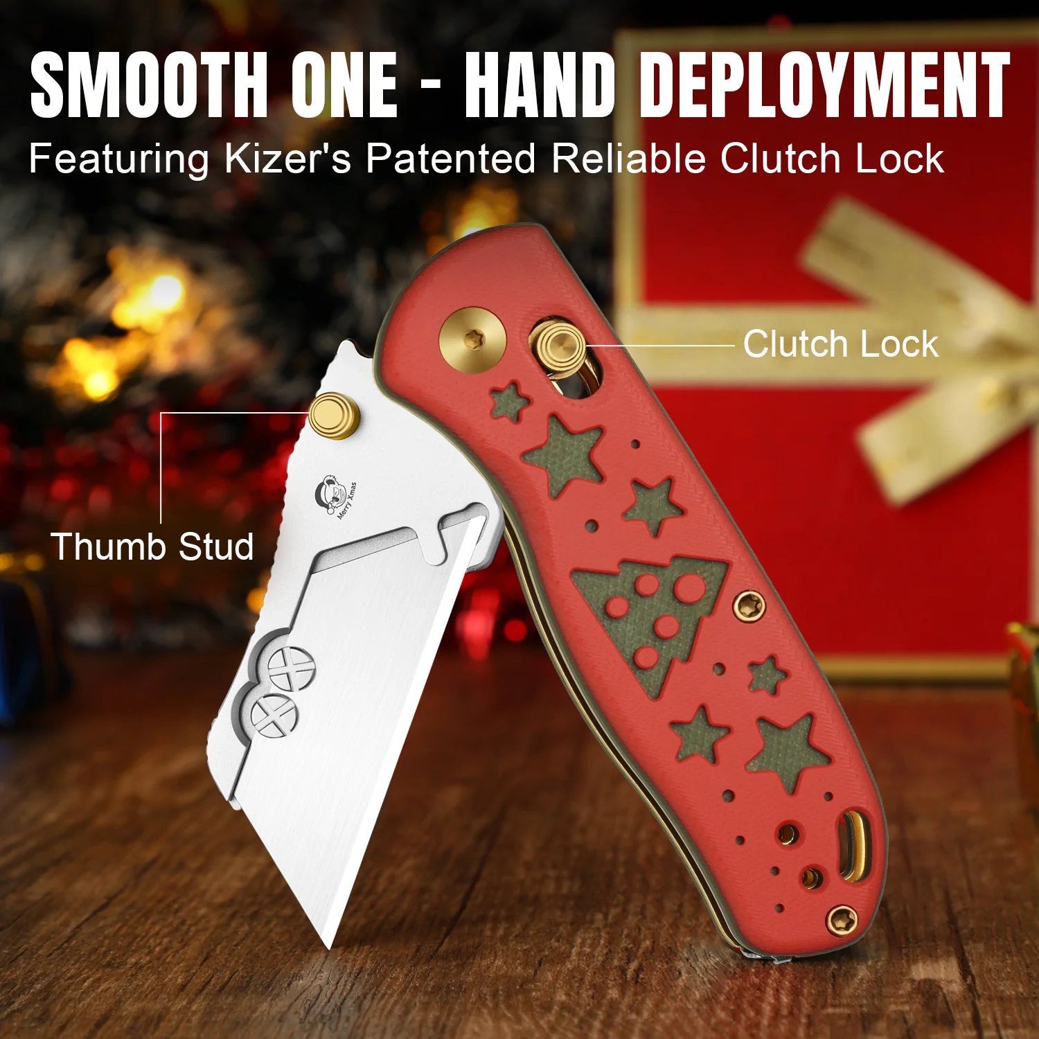 Christmas |Uti BEAR 1 | 5CR15MOV | G10 | Dropbear® Utility Knives | V3619JMC1 | Limited - Image 12