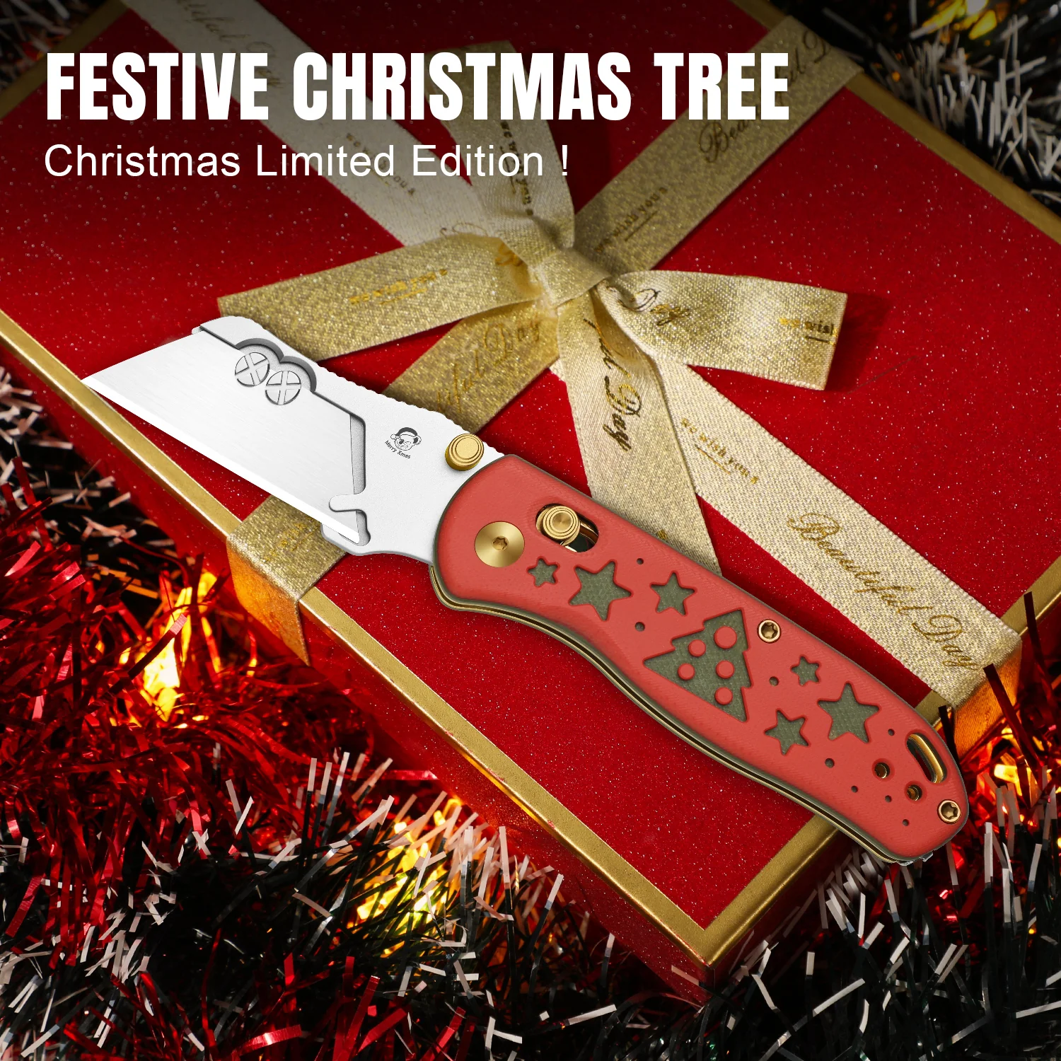 Christmas |Uti BEAR 1 | 5CR15MOV | G10 | Dropbear® Utility Knives | V3619JMC1 | Limited - Image 15