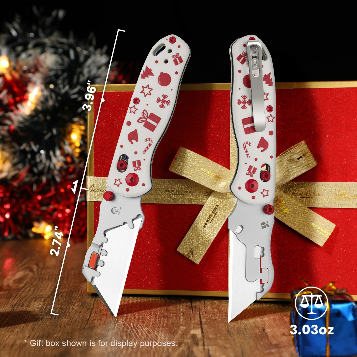 Christmas | Uti BEAR 2 | 5CR15MOV | G10 | Dropbear® Utility Knives | V3619JMC2 | Limited - Image 16