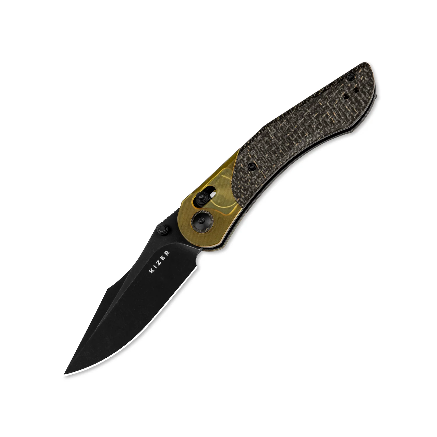 Mini Mystic | 154CM | Burlap Micarta+PEI | KizerV™ 3636C1 - Image 3