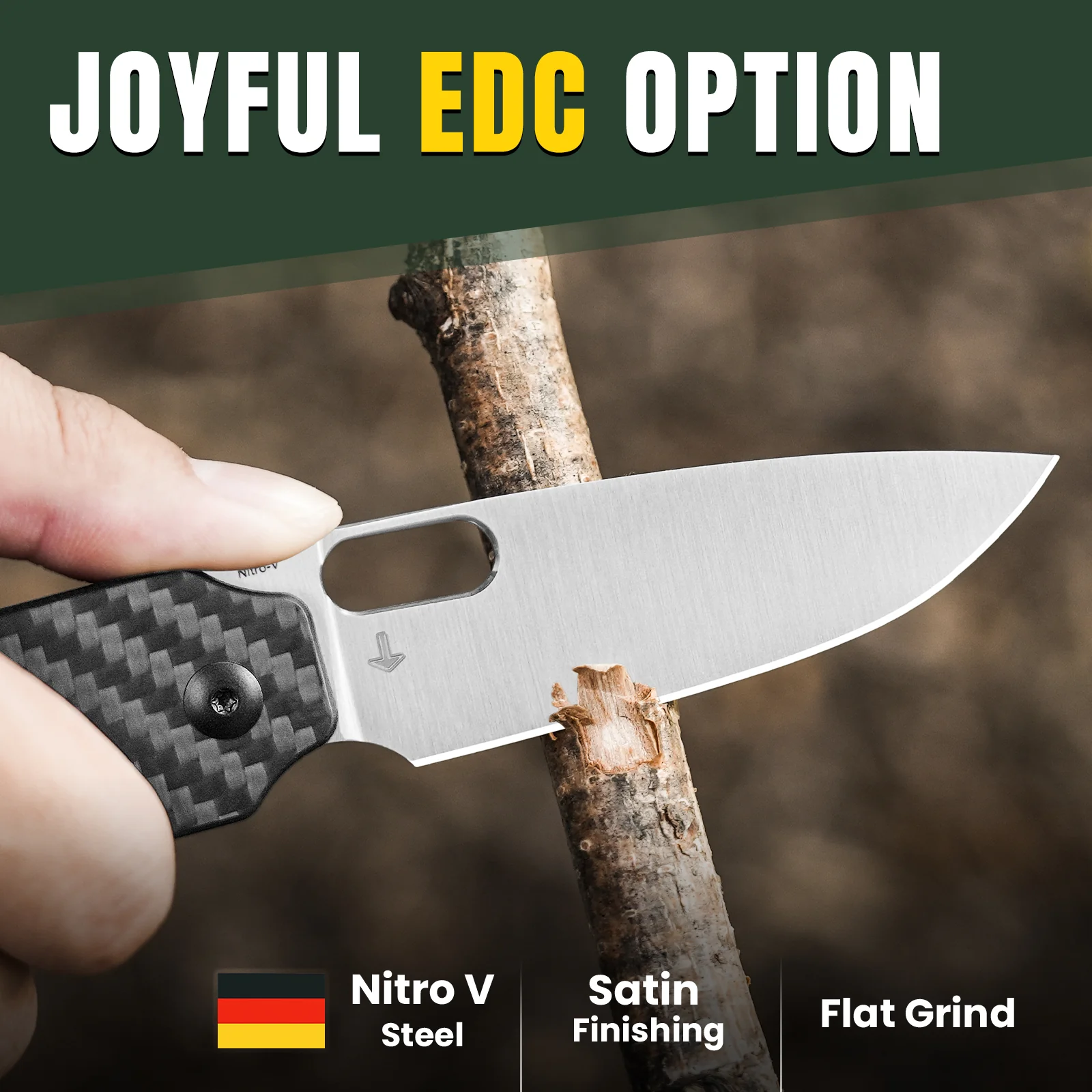 Varatas | Nitro-V | G10 Carbon Fiber | KizerV™ 3637A2 - Image 11