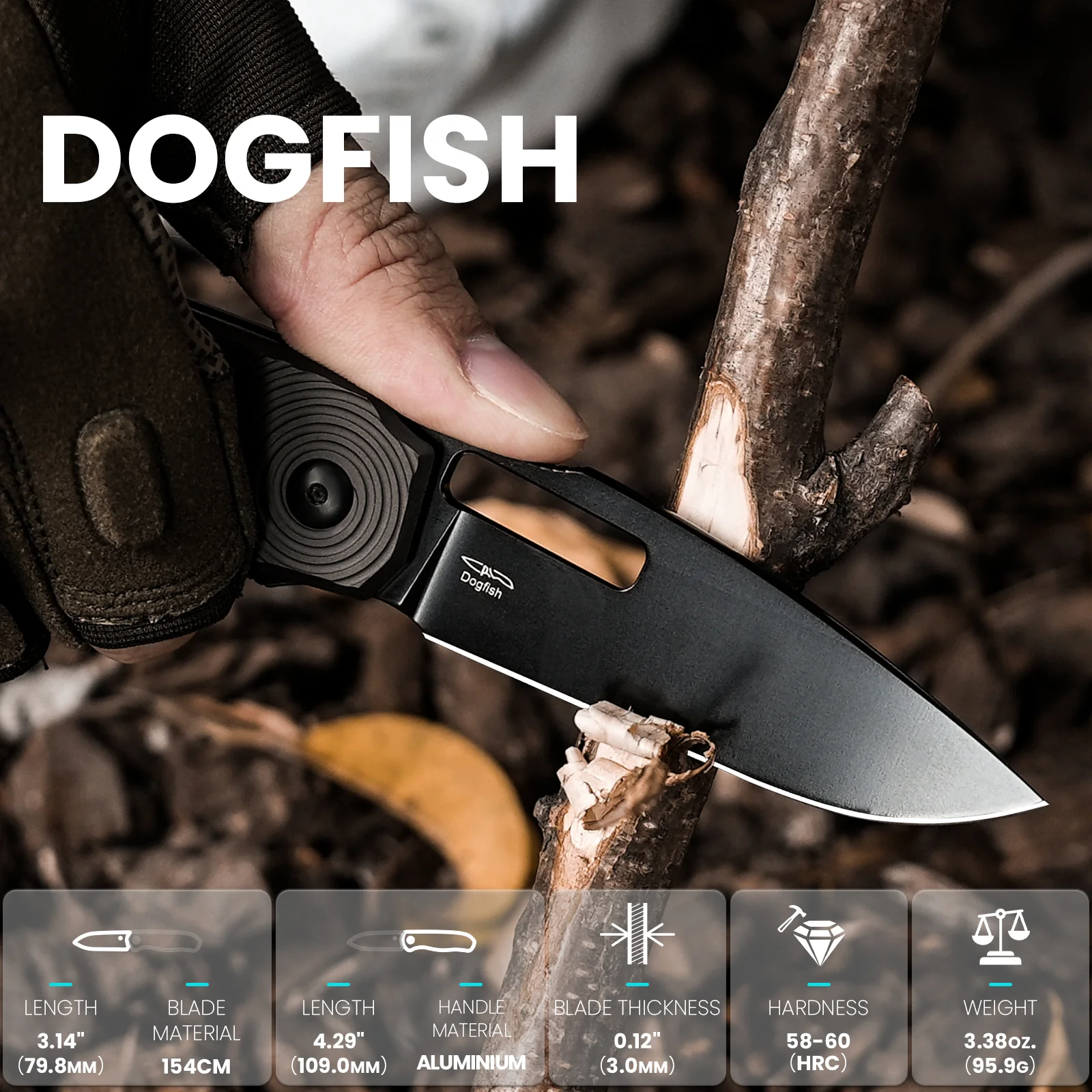 Dogfish | 154CM | Aluminium | KizerV™ 3640C1 - Image 10