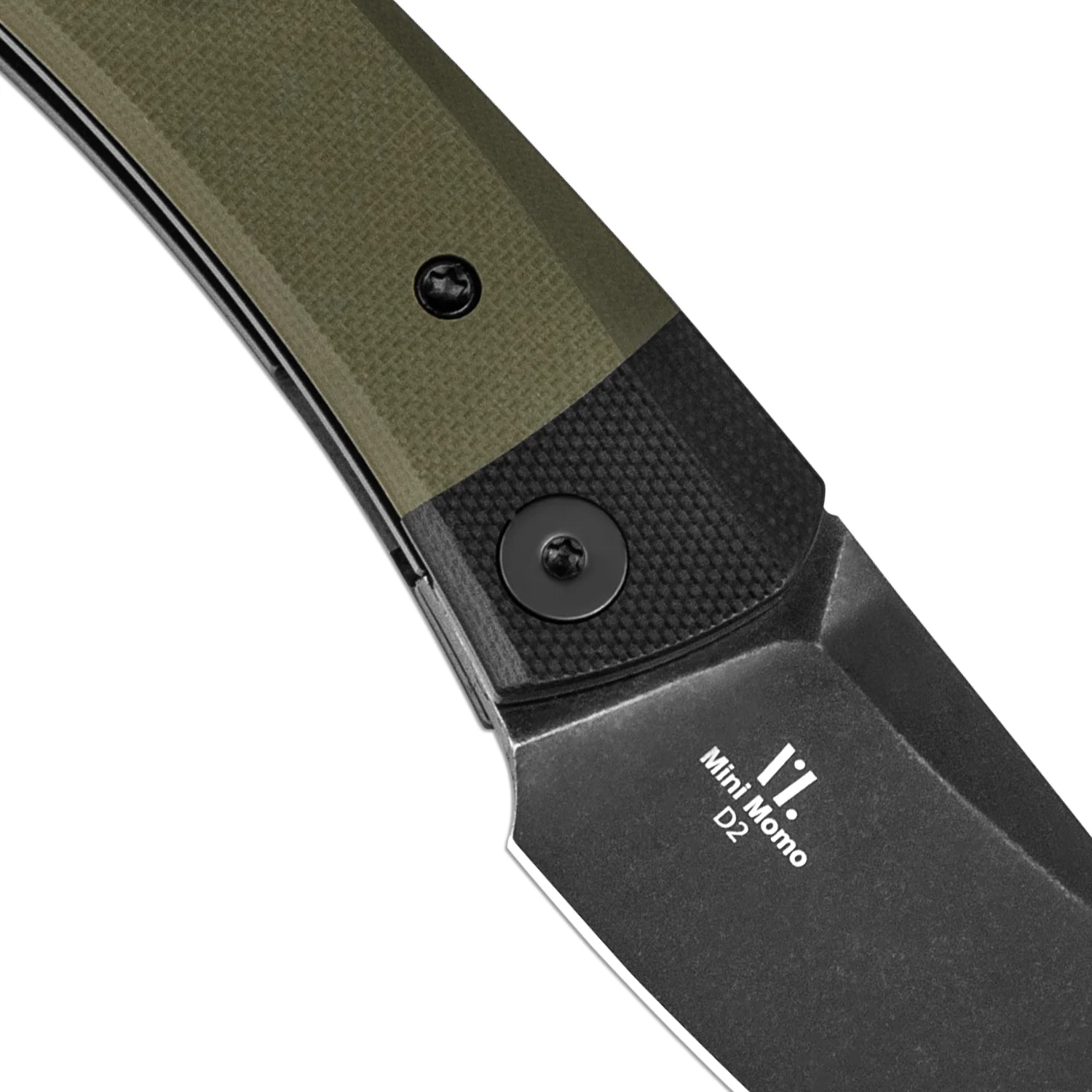 Mini Momo | D2 | Black G10+Olive Green G10 | KizerV™ 3663M2 - Image 7