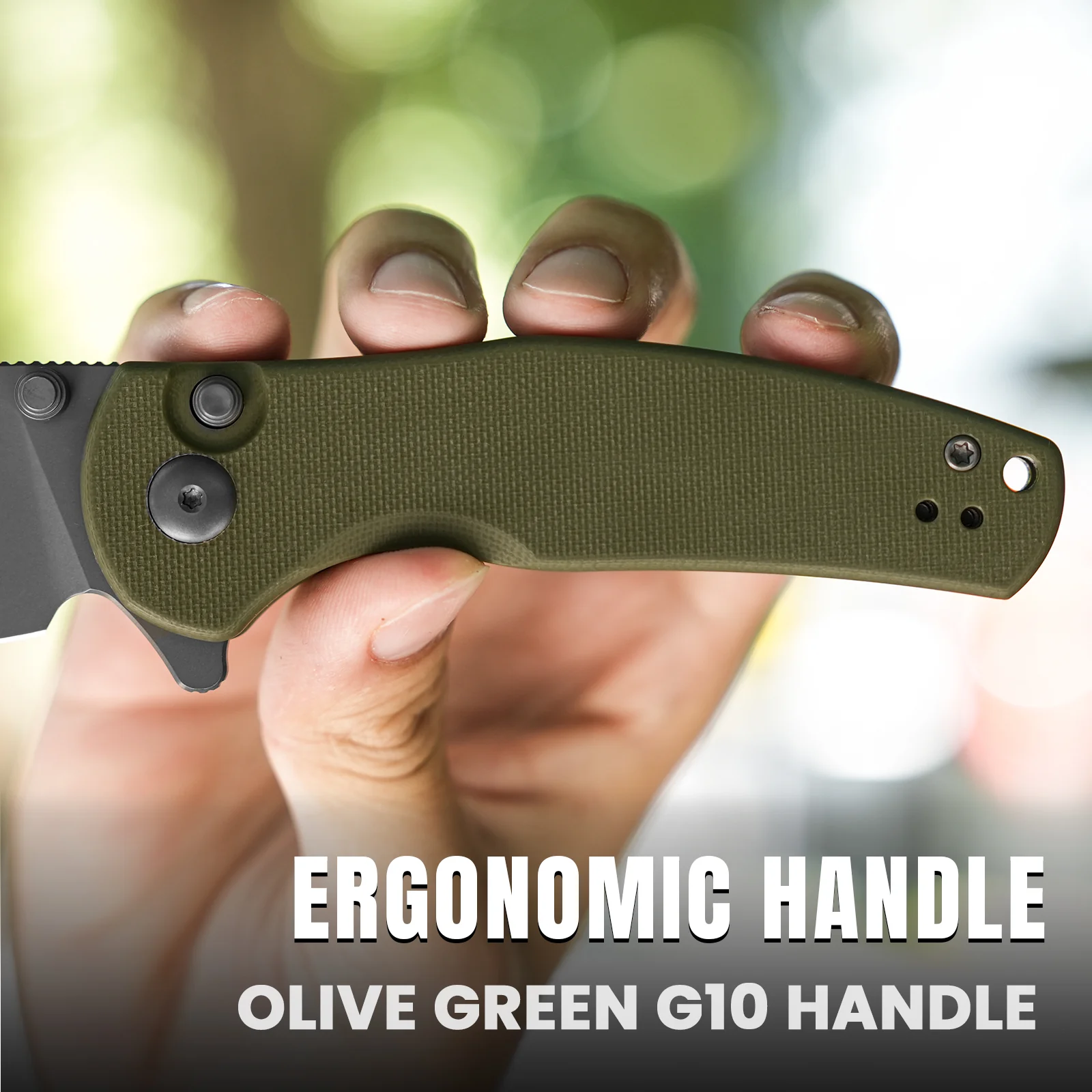 Mini Grouper | D2 | Olive Green G10 | KizerV™ 3669A3 - Image 12
