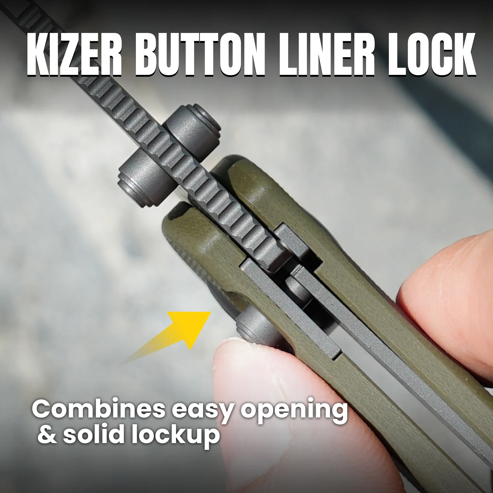 Mini Grouper | D2 | Olive Green G10 | KizerV™ 3669A3 - Image 14