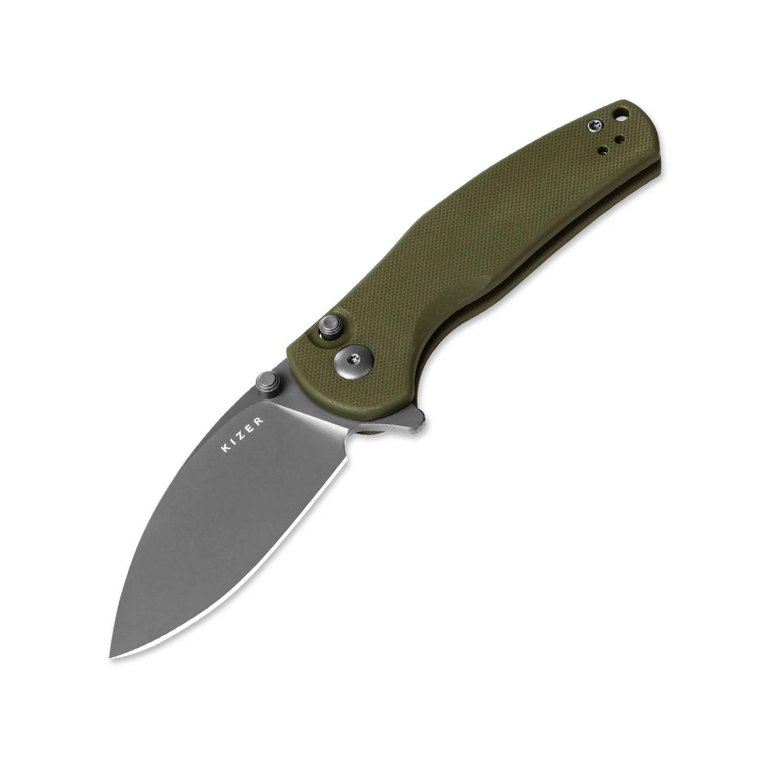 Mini Grouper | D2 | Olive Green G10 | KizerV™ 3669A3 - Image 3