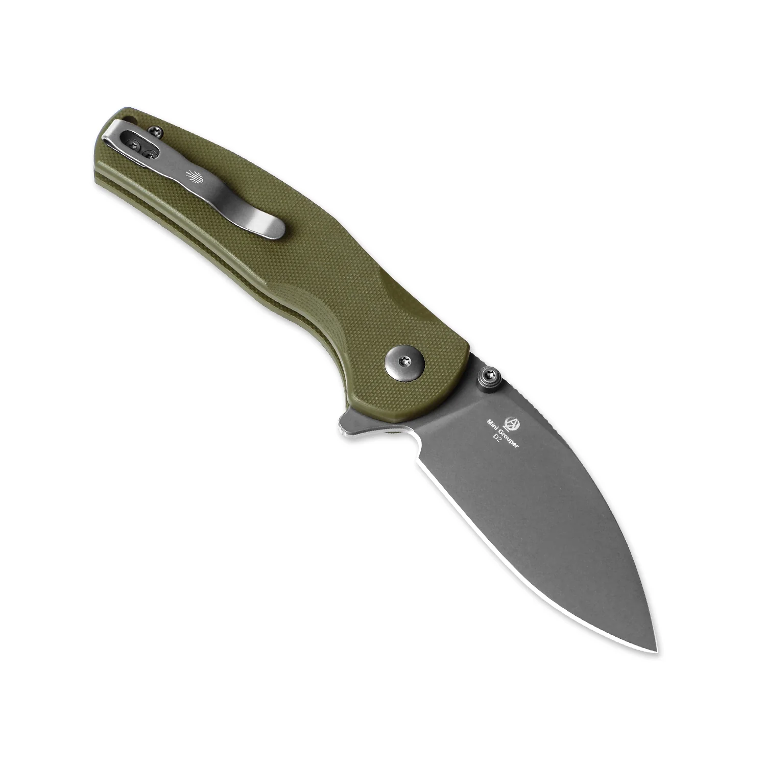 Mini Grouper | D2 | Olive Green G10 | KizerV™ 3669A3 - Image 4