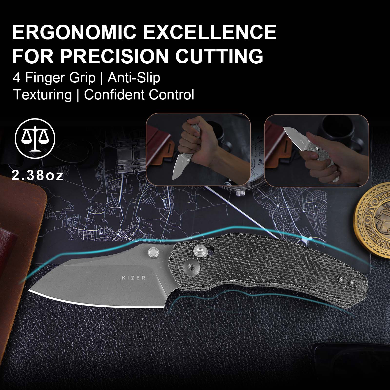 Mini Bulldog | Nitro-V | Micarta | KizerV™ 3672SA2 - Image 12