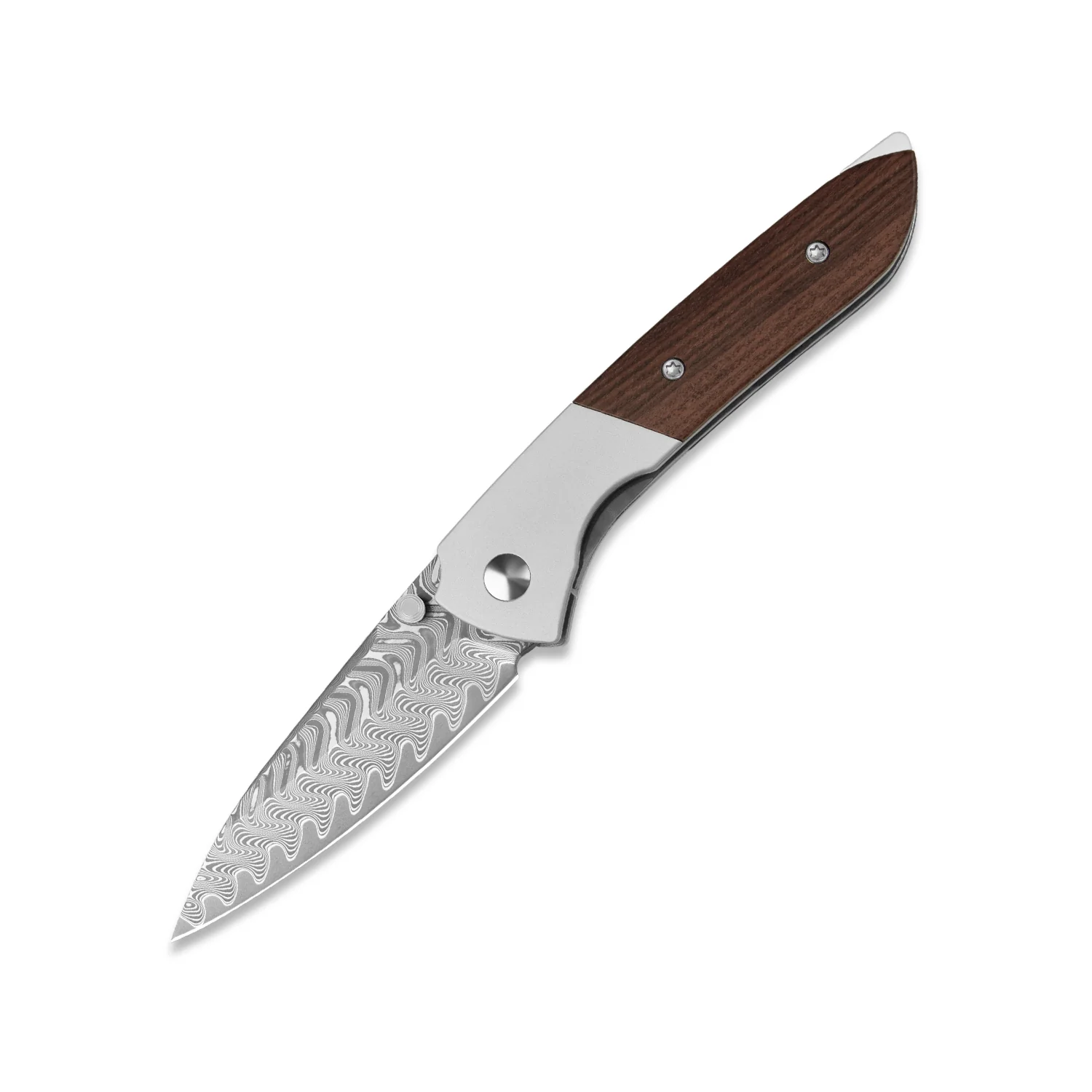 Spitfire | Damascus Steel | Aluminum & Mkuruti Wood | KizerV™ 3690A3 - Image 3