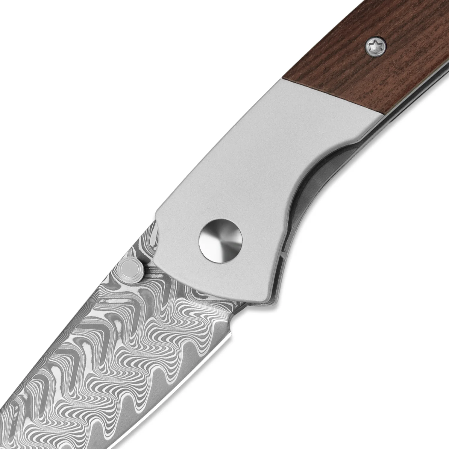Spitfire | Damascus Steel | Aluminum & Mkuruti Wood | KizerV™ 3690A3 - Image 5