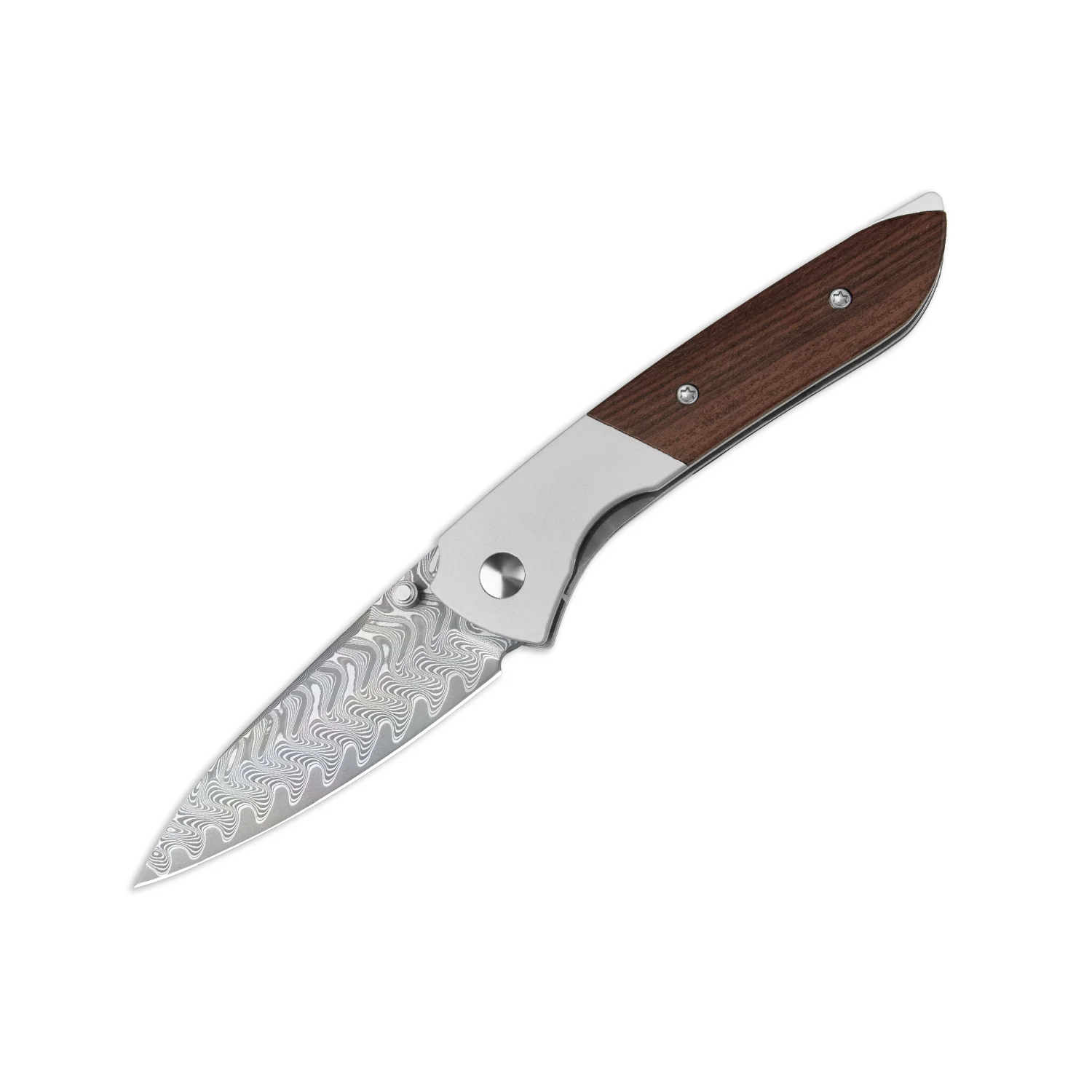 Spitfire | Vibrant Acid.Washed Finish | Damascus Steel | Aluminum & Mkuruti Wood | KizerV™ 3690A4 - Image 2