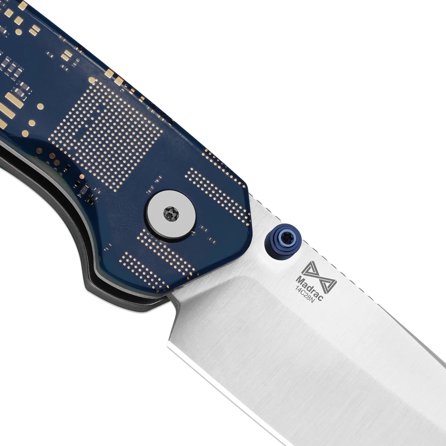 Madrac | Kizer Button Liner Lock™ | 14C28N | Resin & PCB | Black PVD Coating | KizerV™ 3693BSA3 - Image 7