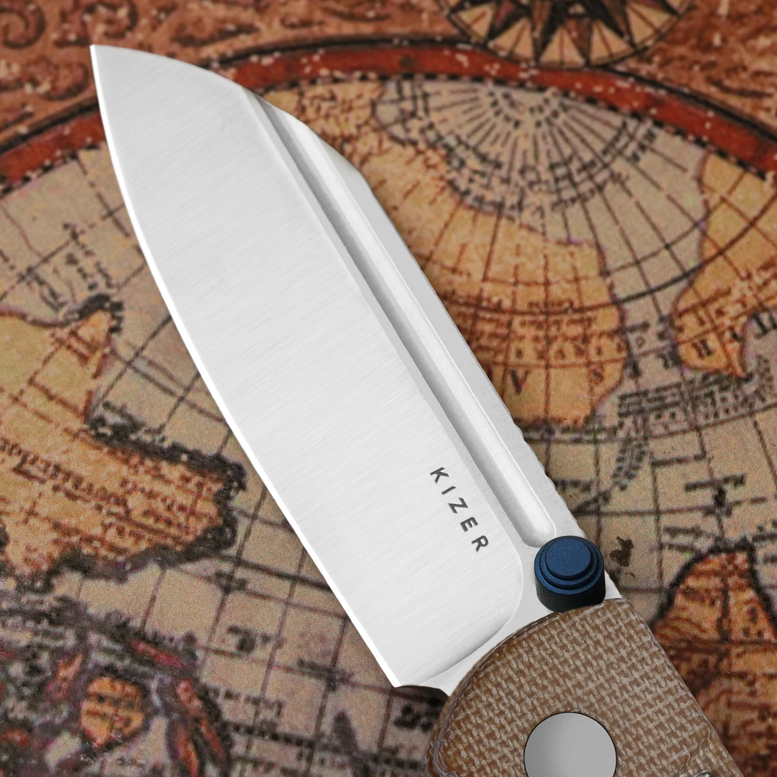Renissance | Kizer Button Liner Lock™ | Micarta | N690 Black PVD Coating | KizerV™ 3698A1 - Image 12
