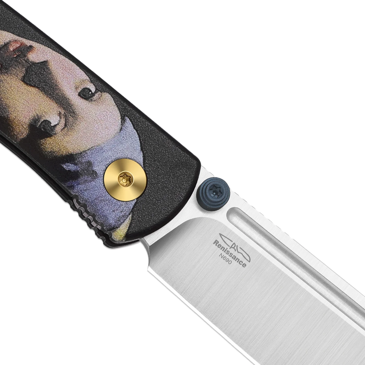 Renissance | Kizer Button Liner Lock™ | G10 | N690 + Satin | KizerV™ 3698A5 - Image 5
