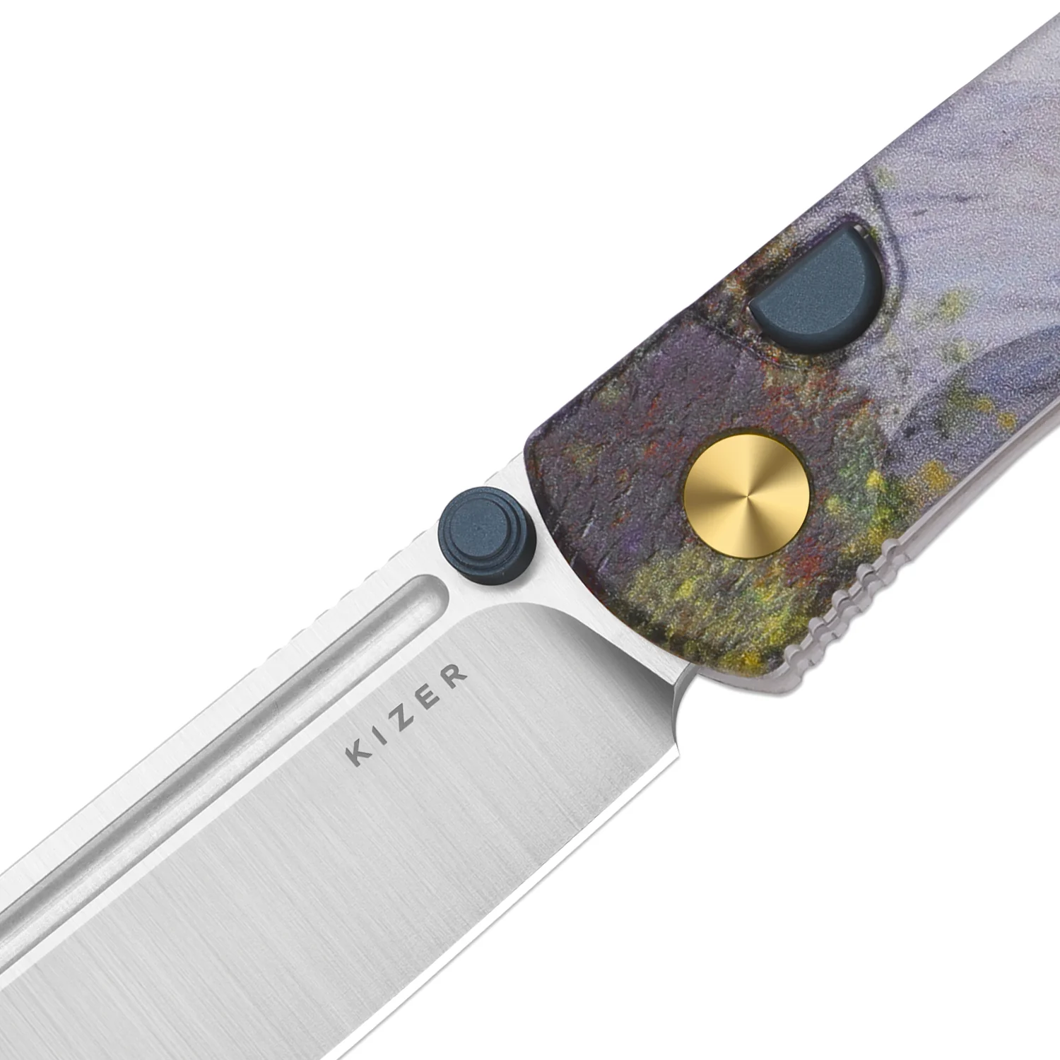 Renissance | Kizer Button Liner Lock™ | G10 | N690 + Satin | KizerV™ 3698A6 - Image 4