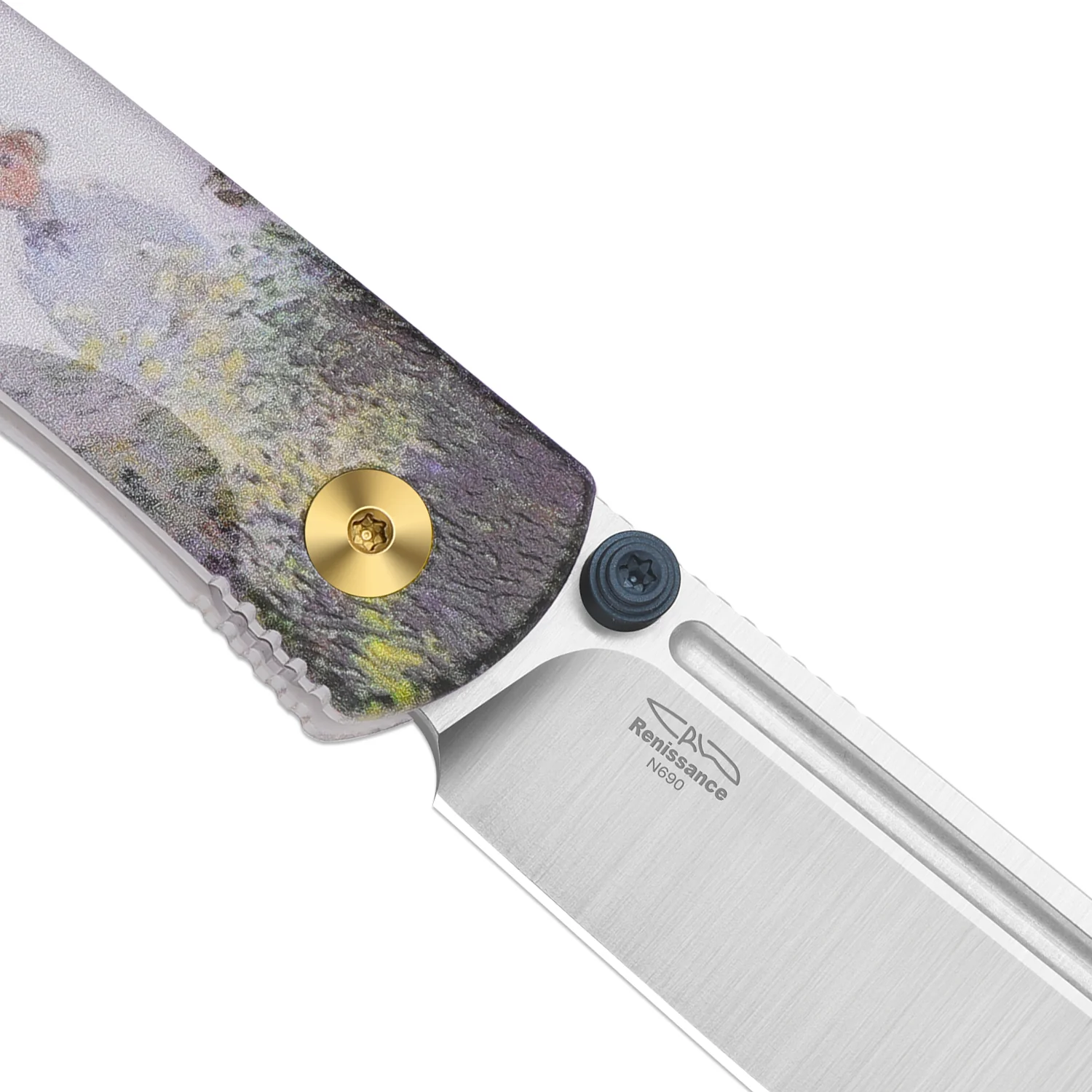 Renissance | Kizer Button Liner Lock™ | G10 | N690 + Satin | KizerV™ 3698A6 - Image 5
