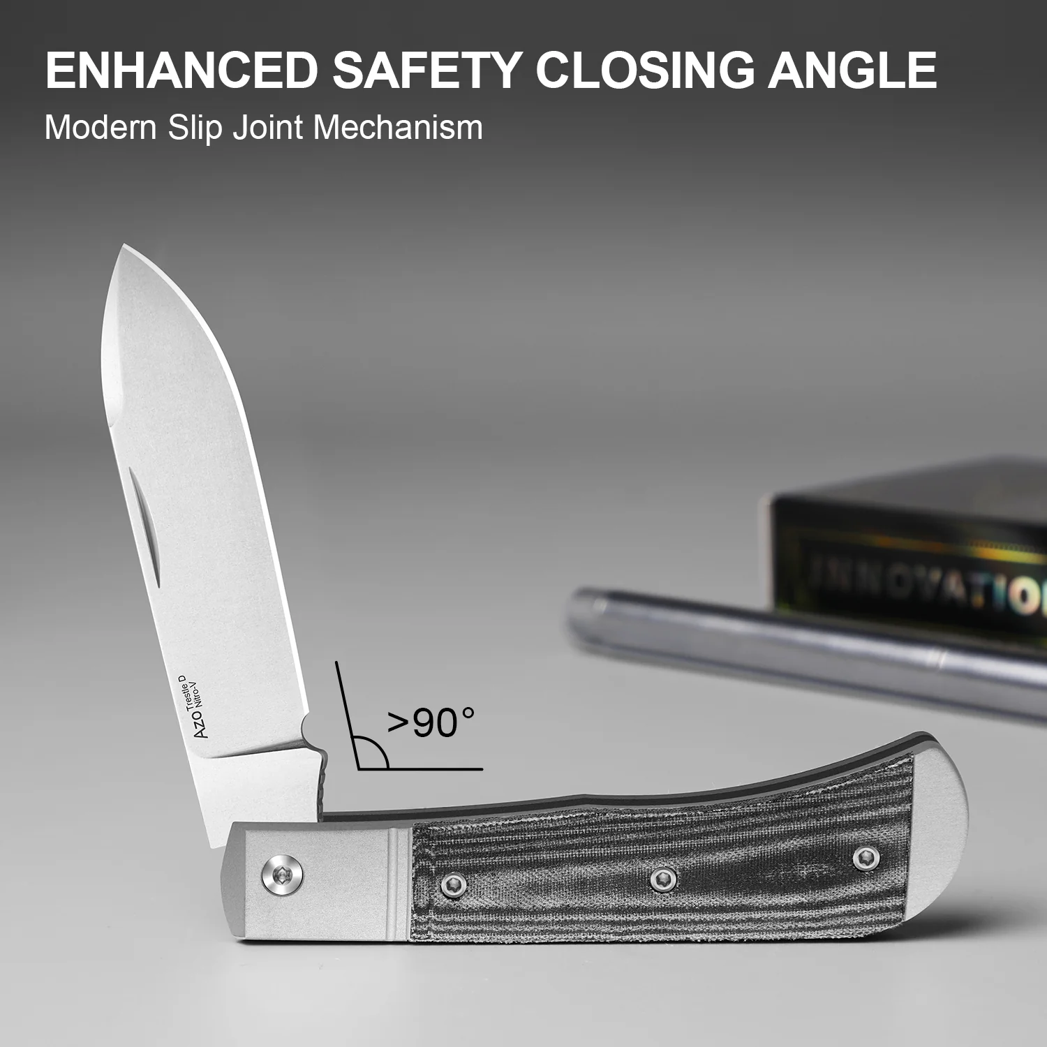 Trestle D | Aluminum & Norplex UltreX™ Micarta | Slip Joint | Nitro-V | KizerV™ 3760A1 - Image 10