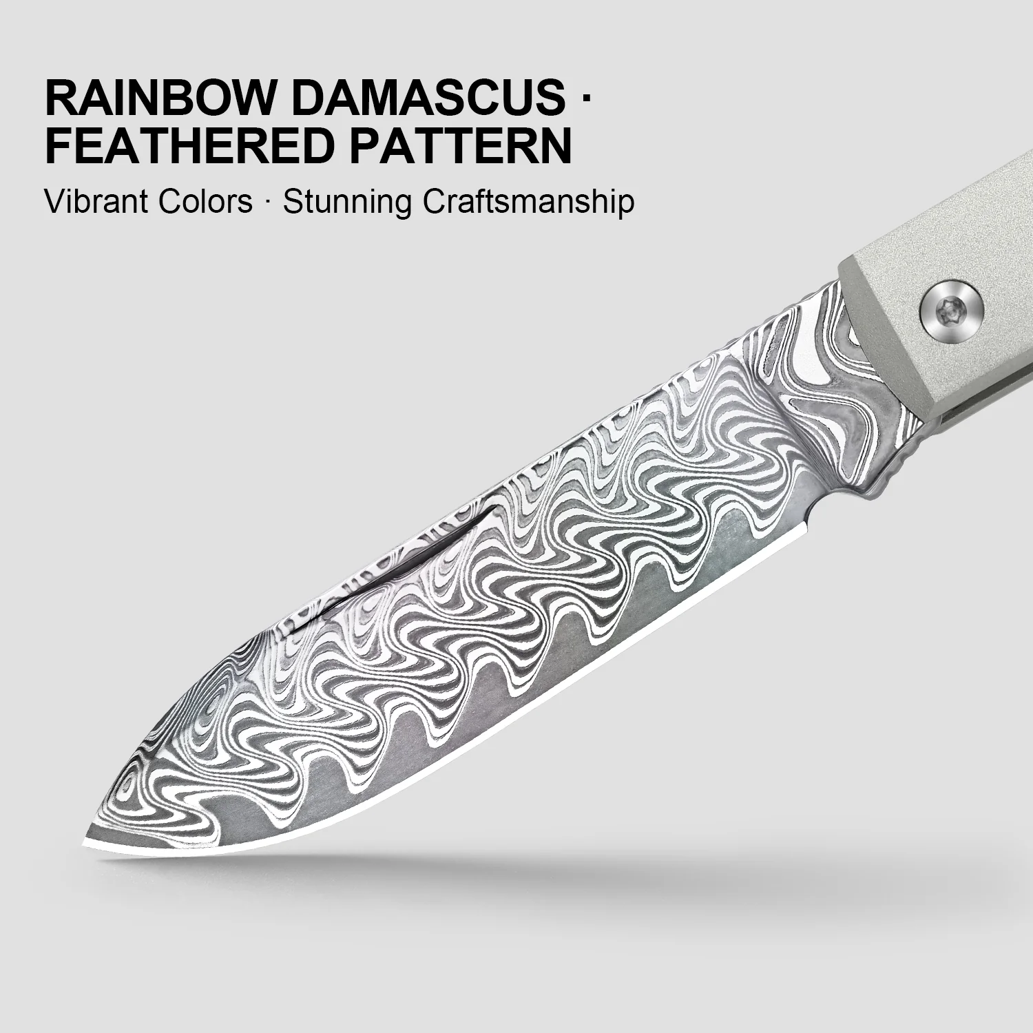 Trestle D With Pac-Bar | Rainbow Damascus | Aluminum & Fat Carbon | Slip Joint | KizerV™ 3760A4 - Image 13