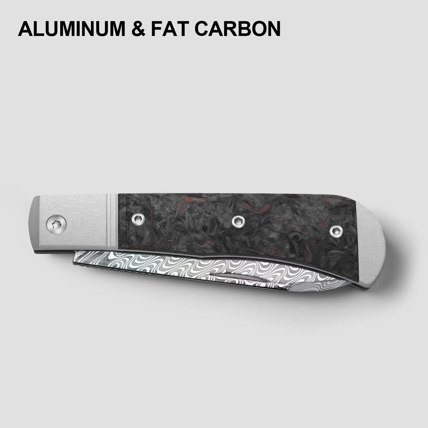 Trestle D With Pac-Bar | Rainbow Damascus | Aluminum & Fat Carbon | Slip Joint | KizerV™ 3760A5 - Image 12