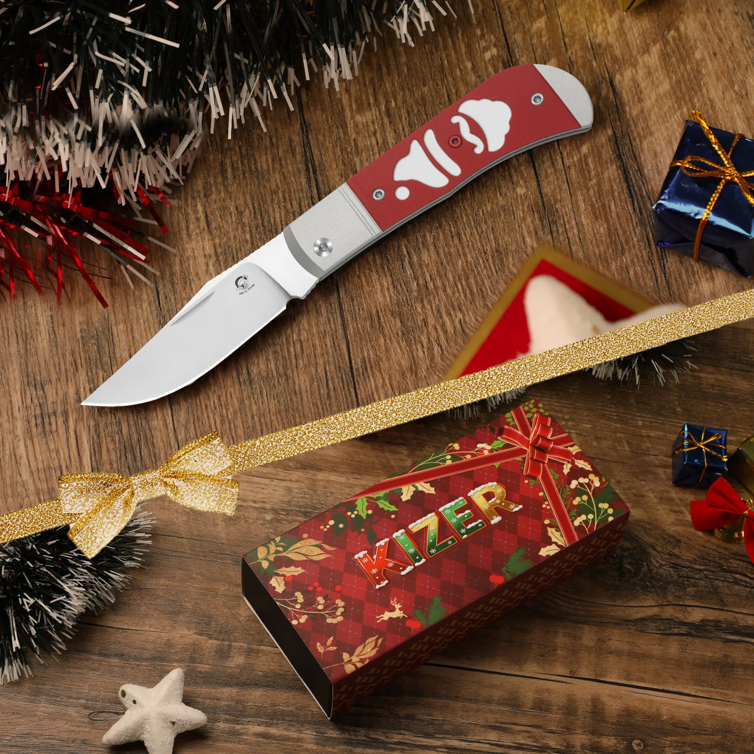 Christmas | Trestle | 14C28N | Aluminum & G10 | KizerV™ 3761MC1 | Limited - Image 17