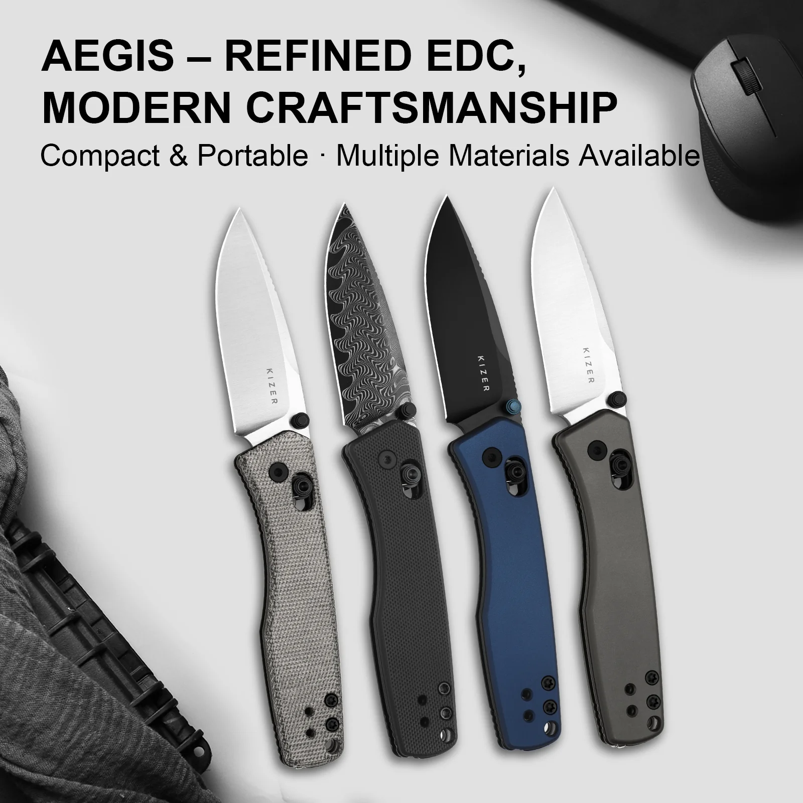 Aegis | Kizer Clutch Lock™ | Norplex UltreX™ Micarta | AEB-L | KizerV™ 3774A1 - Image 9