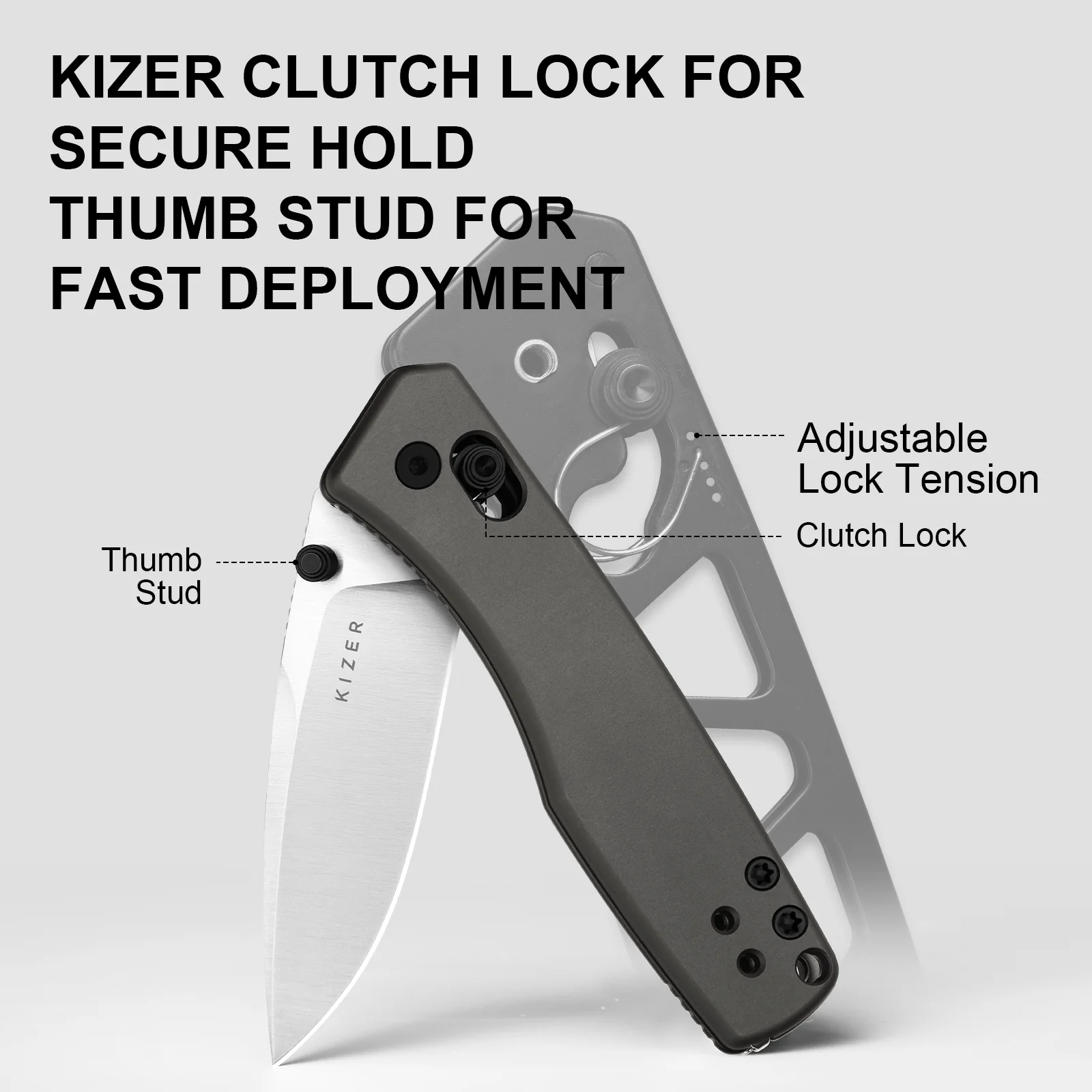 Aegis | Kizer Clutch Lock™ | AEB-L | Aluminum | KizerV™ 3774A4 - Image 11