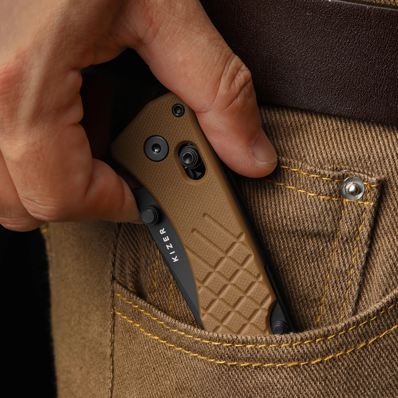Aegis T | Kizer Clutch Lock™ | Tanto | Rescue Hook & Glass Breaker | KizerV™ 3774CTA2 - Image 19