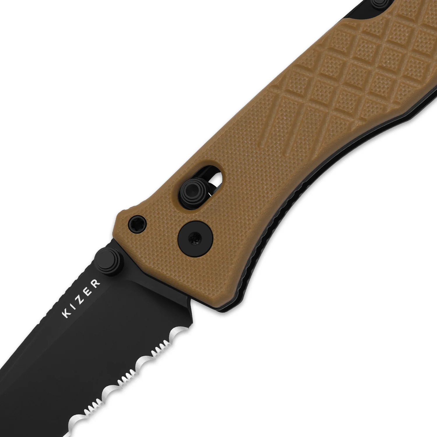 Aegis T | Partially-Serrated Edge | Kizer Clutch Lock™ | Rescue Hook & Glass Breaker | KizerV™ 3774CTA3 - Image 6