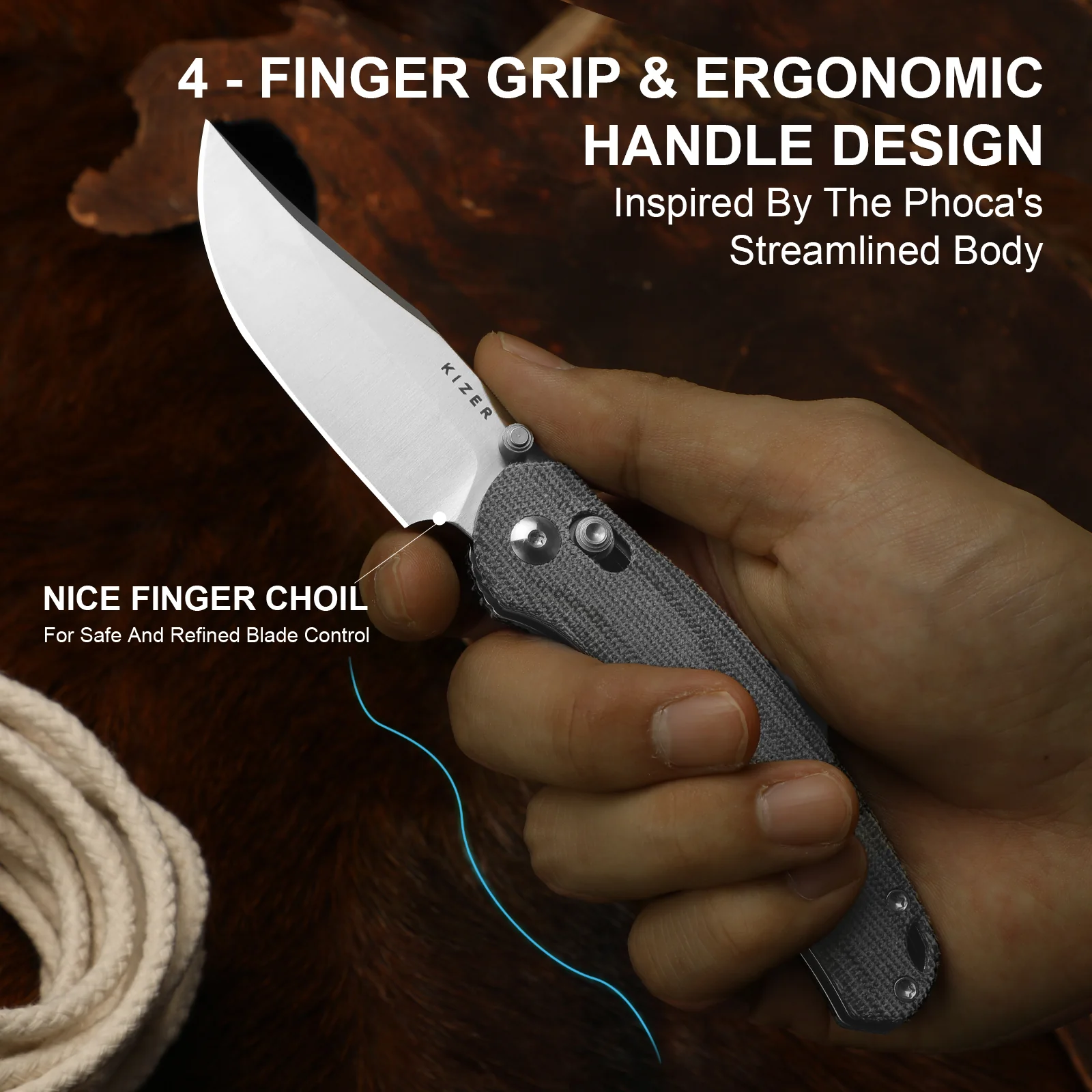 Phoca CC | AEB-L | Norplex UltreX Micarta | KizerV™ 3780A3 - Image 12