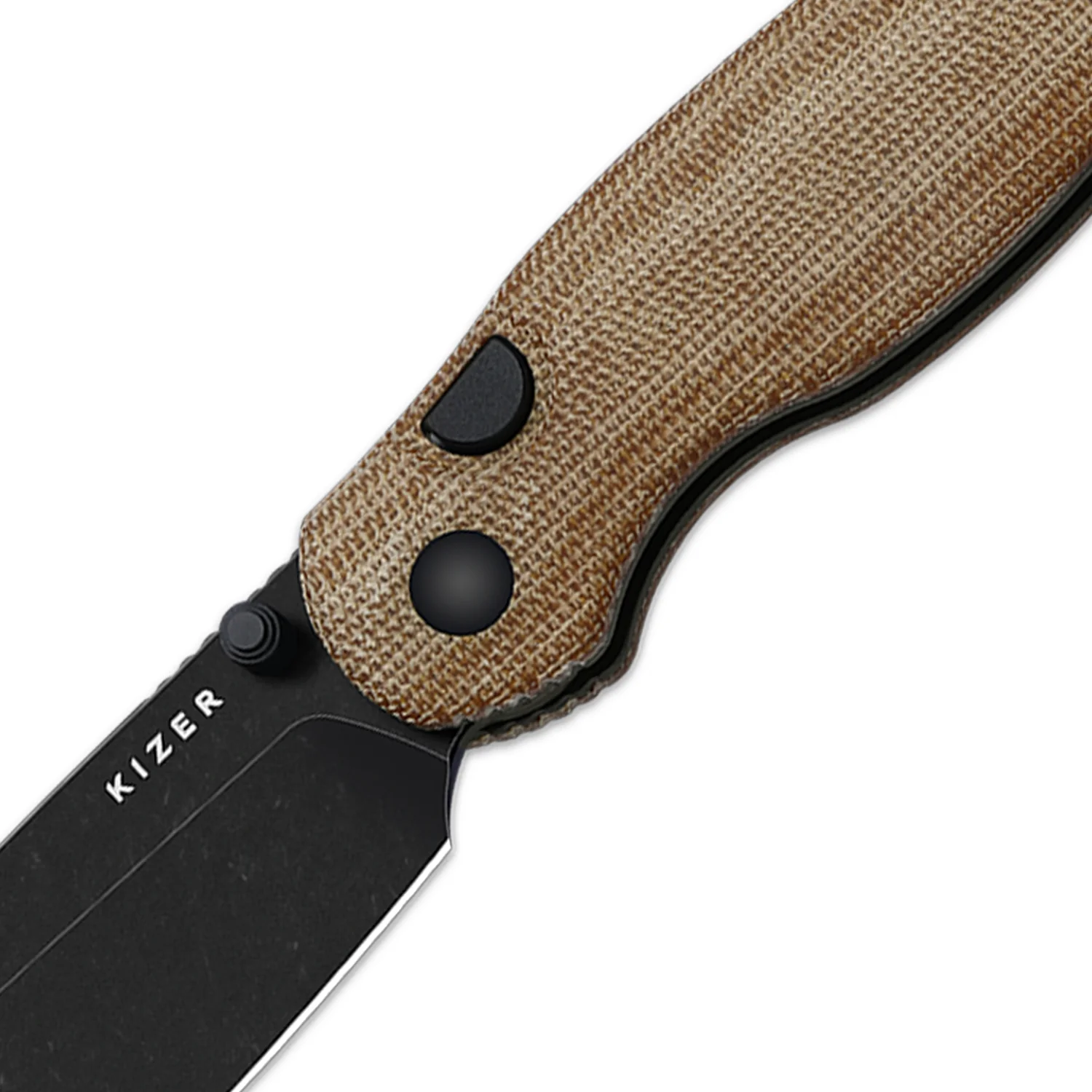 Phoca BD | Kizer Button Liner Lock™ | 14C28N | Norplex UltreX™ Micarta | KizerV™ 3781BDA1 - Image 6