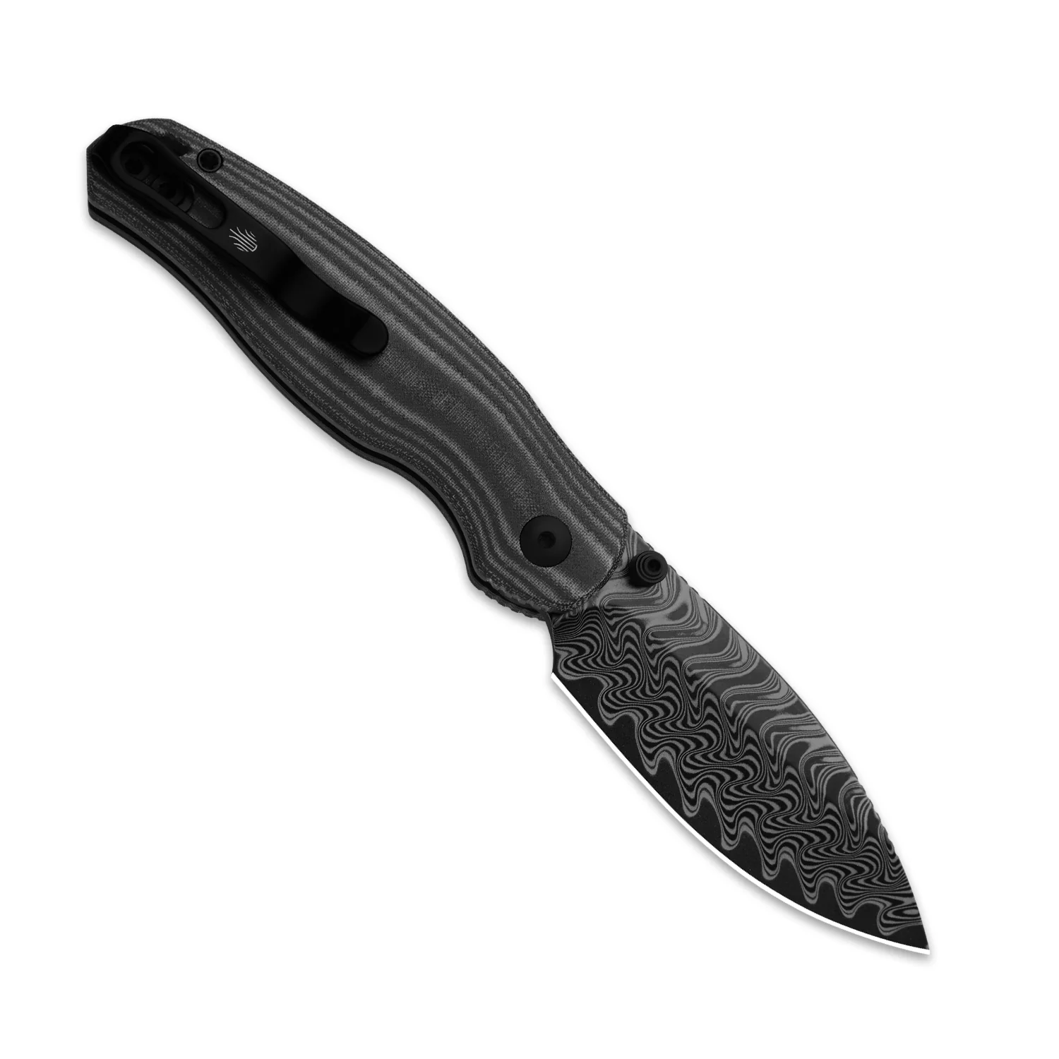 Phoca BD | Kizer Button Liner Lock™ | Black Acid Damascus | Norplex UltreX™ Micarta | KizerV™ 3781BDA3 - Image 3