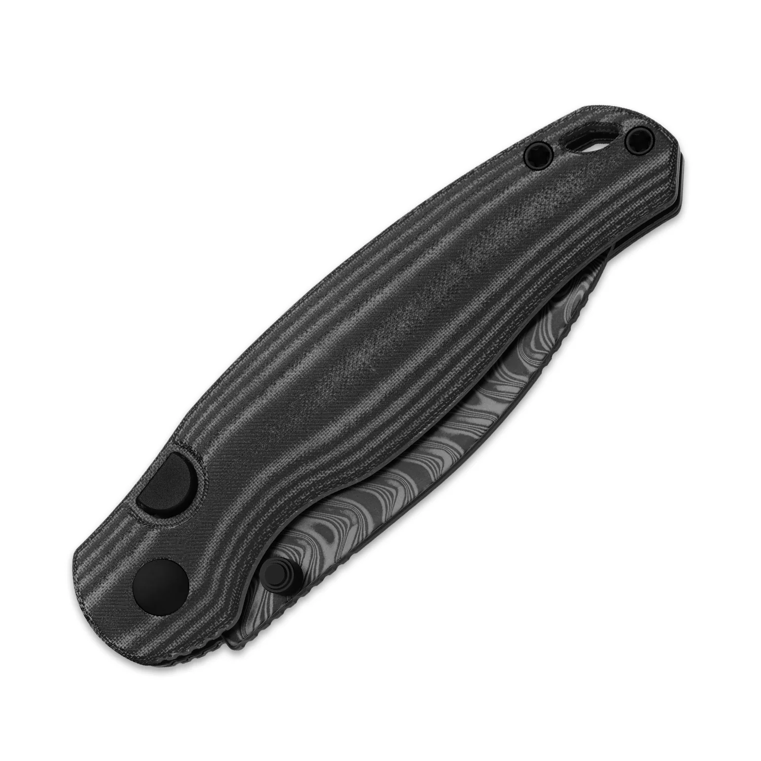 Phoca BD | Kizer Button Liner Lock™ | Black Acid Damascus | Norplex UltreX™ Micarta | KizerV™ 3781BDA3 - Image 5