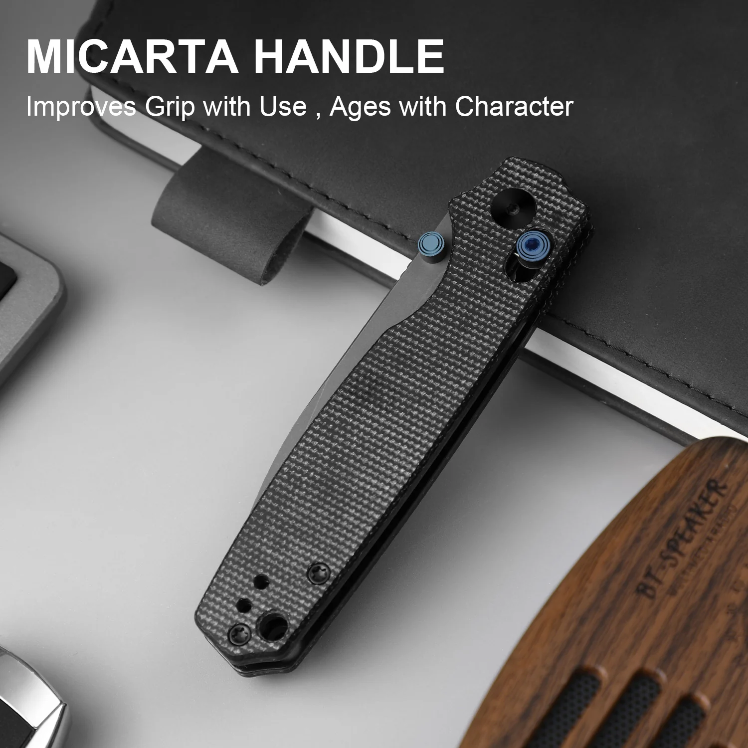 Pokiman CD | Kizer Clutch Lock™ | Drop Point | Four-Finger Full Grip | Micarta | KizerV™ 3789A1 - Image 11