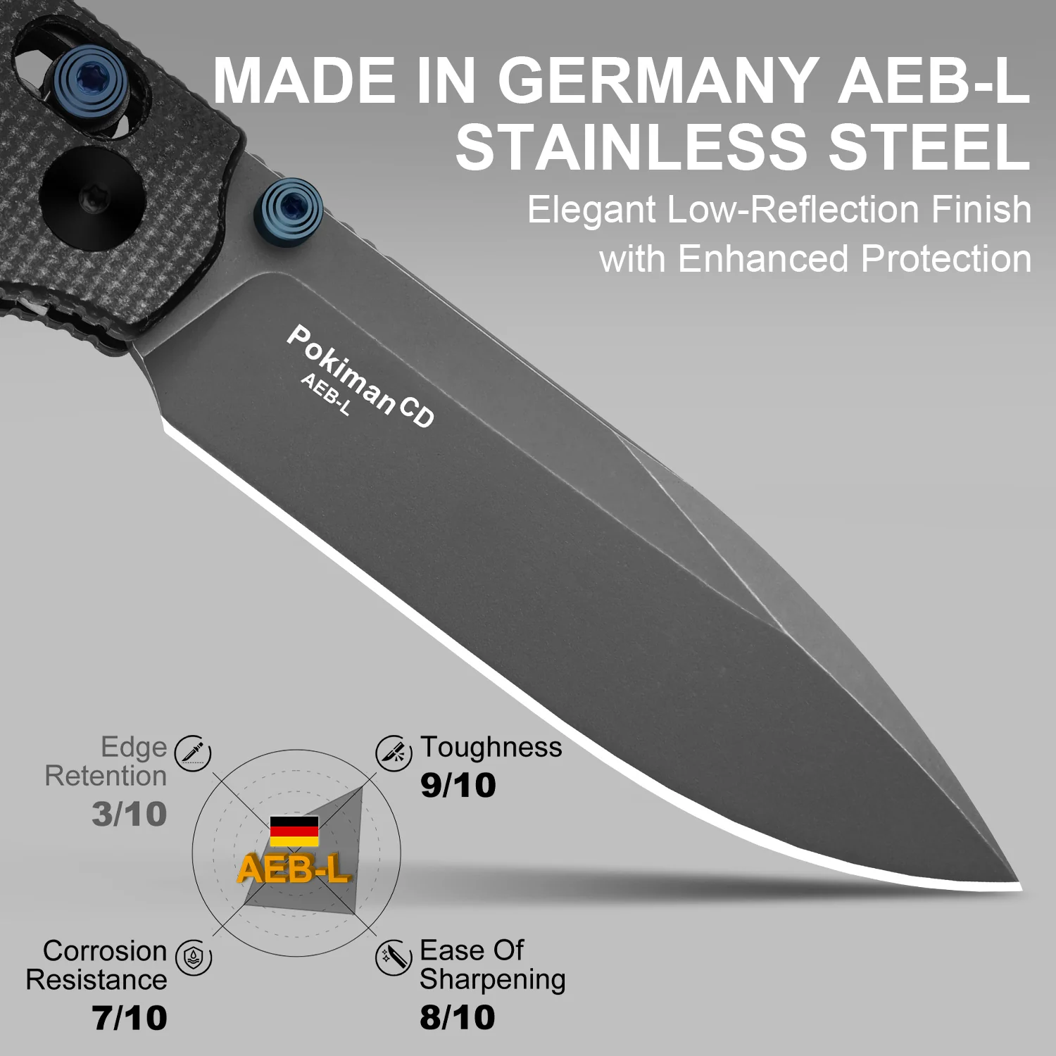 Pokiman CD | Kizer Clutch Lock™ | Drop Point | Four-Finger Full Grip | Micarta | KizerV™ 3789A1 - Image 12