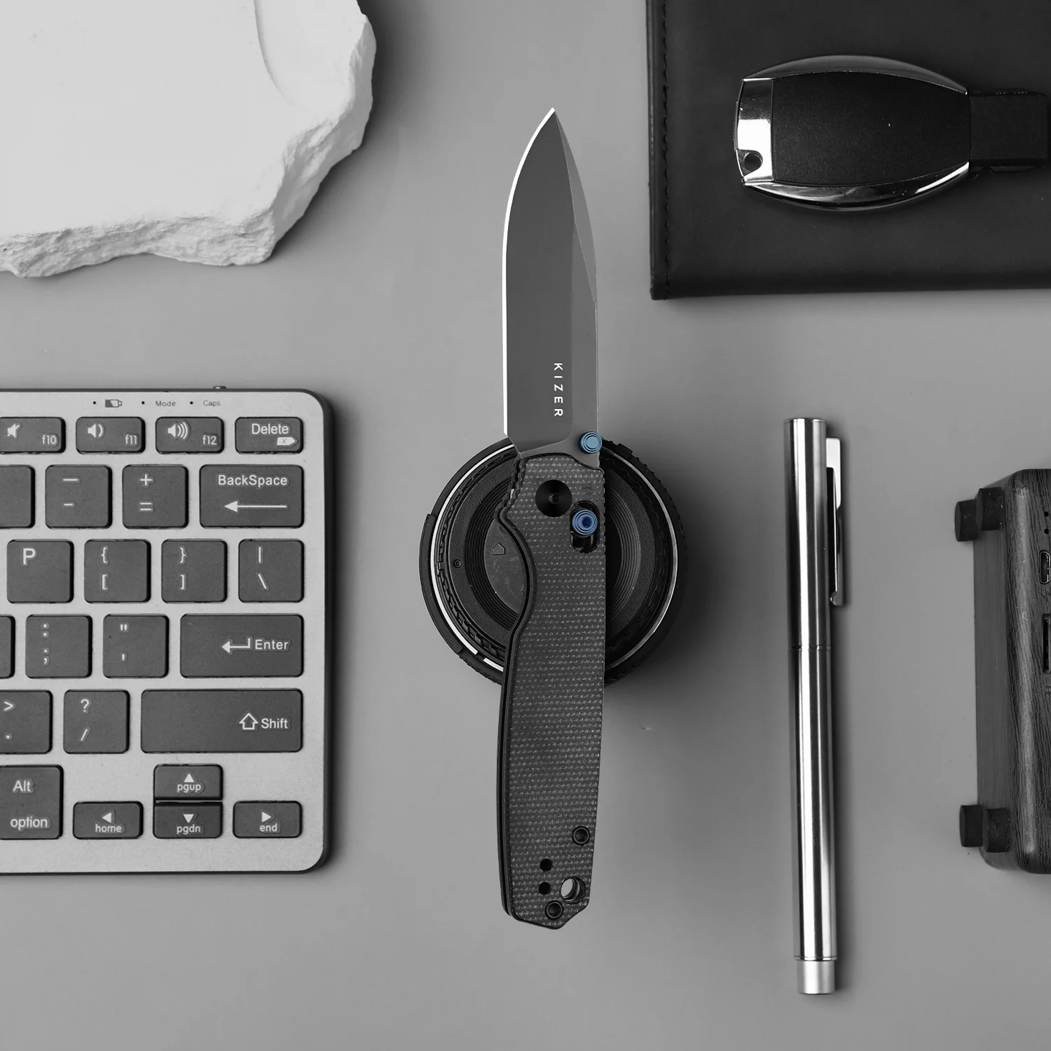 Pokiman CD | Kizer Clutch Lock™ | Drop Point | Four-Finger Full Grip | Micarta | KizerV™ 3789A1 - Image 13