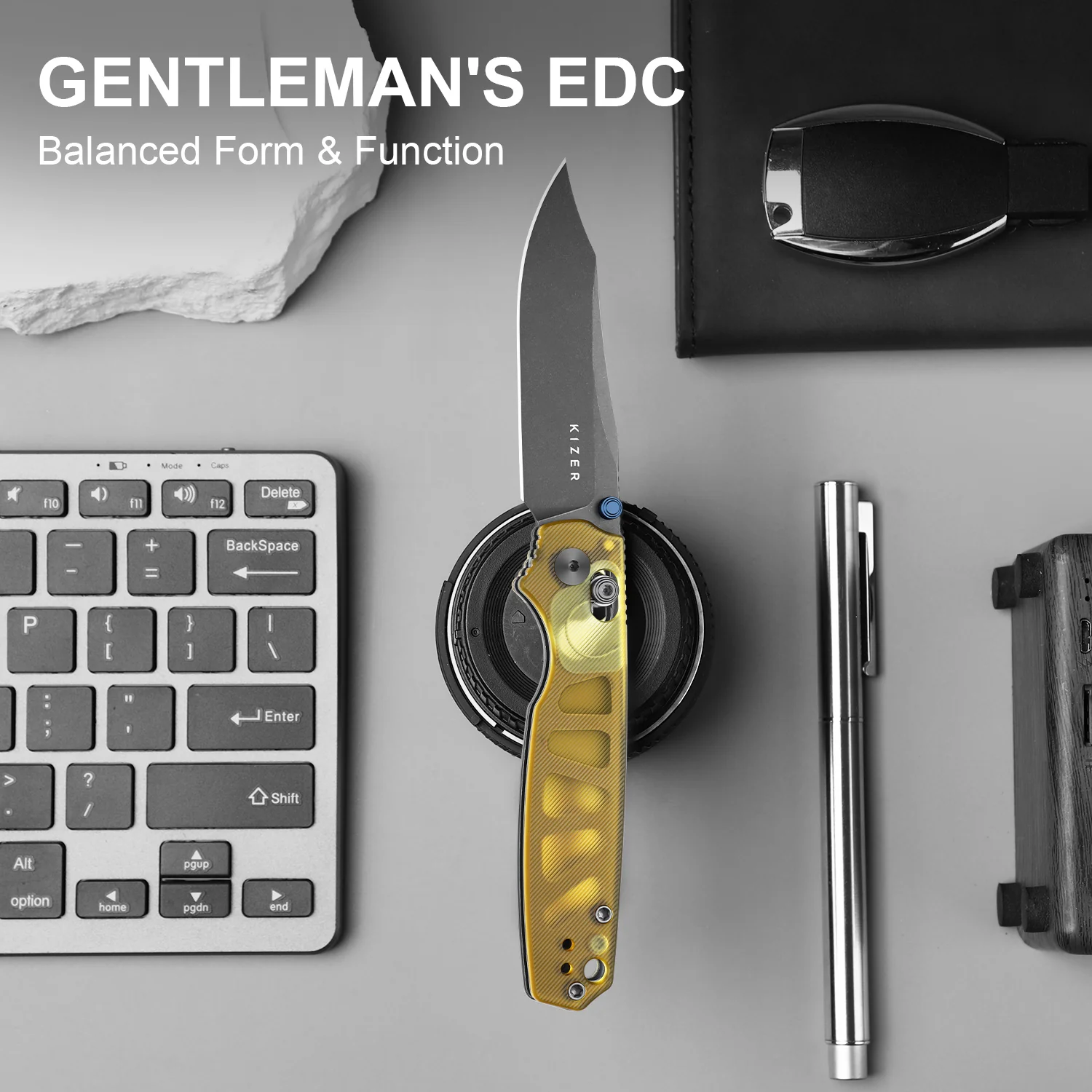 Pokiman CC | Kizer Clutch Lock™ | Clip Point | Four-Finger Full Grip | Clear PEI | KizerV™ 3789A3 - Image 13