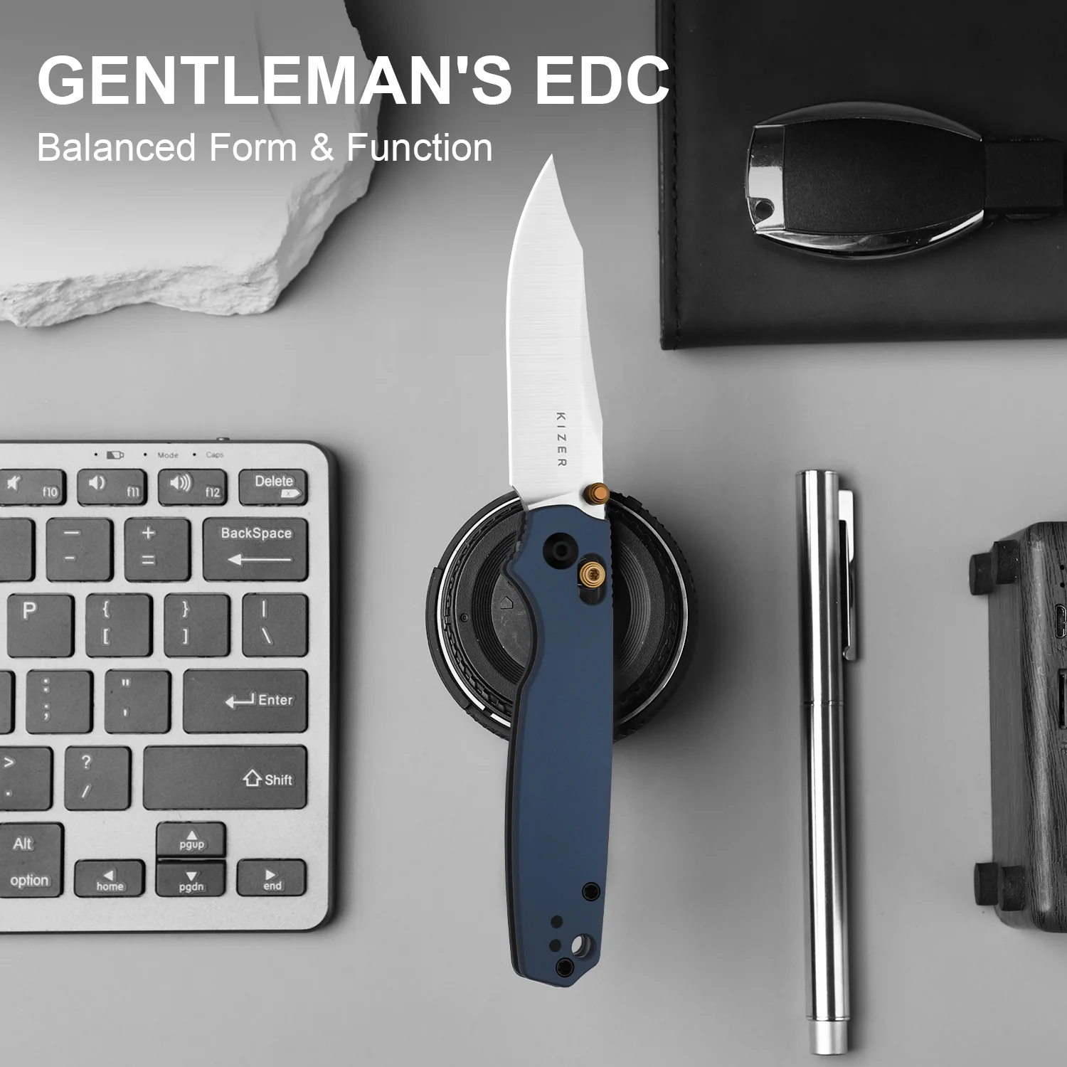 Pokiman CC | Kizer Clutch Lock™ | Clip Point | Four-Finger Full Grip | Aluminum | KizerV™ 3789A4 - Image 13