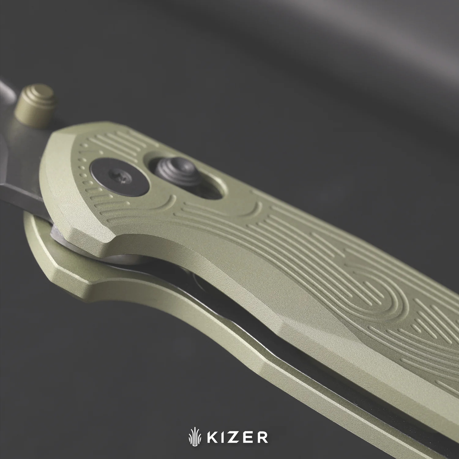 Khamsin | Kizer Clutch Lock™ | Nitro-V | Sandstorm Aluminum | Satin Finish | KizerV™ 3791A1 - Image 10