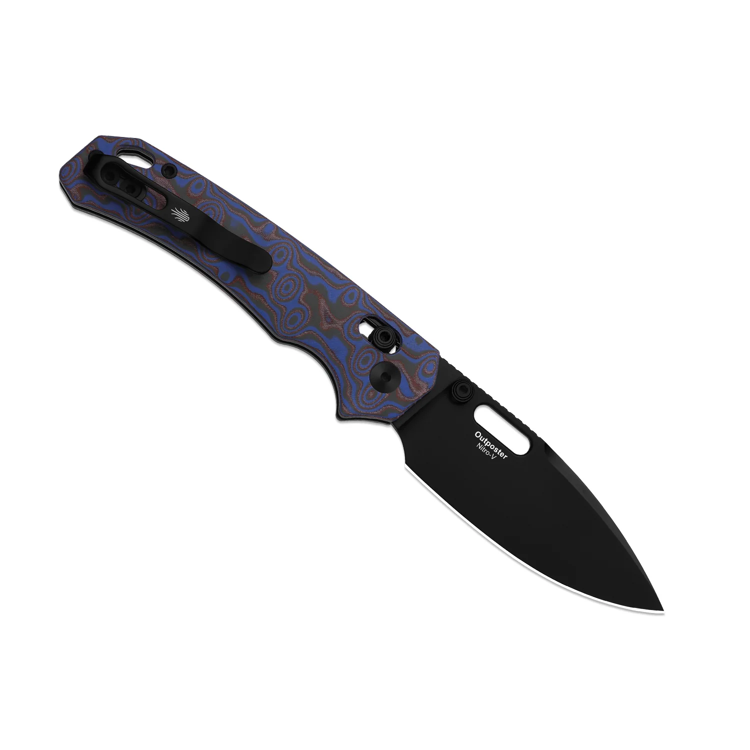Outposter |  Kizer Clutch Lock™ | Vortex Pattern Micarta | Nitro-V+PVD Coating | KizerV™ 3802CDA2 - Image 3